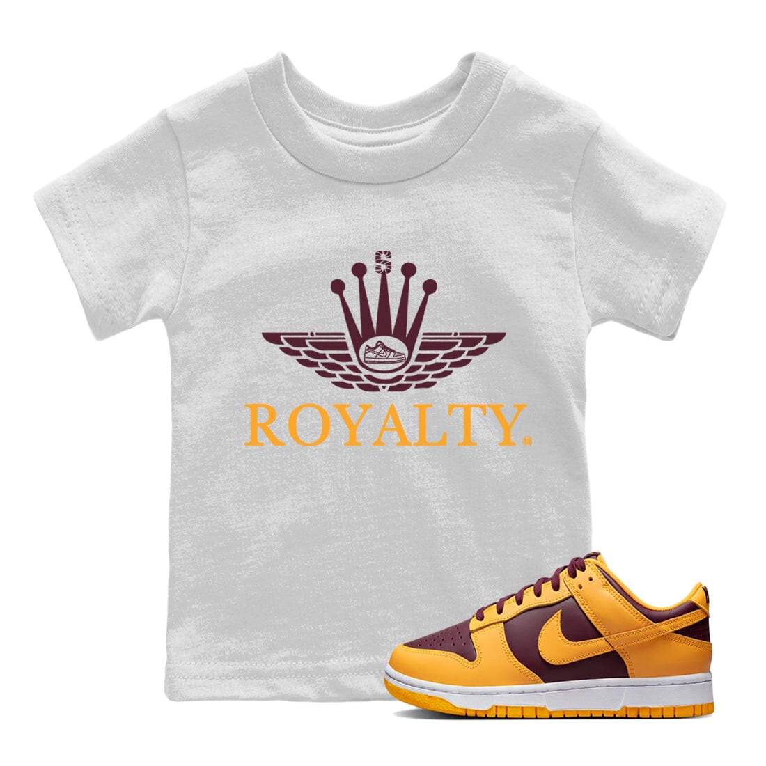 Dunk Arizona State Sneaker Match Tees Royalty Crown Sneaker Tees Dunk Arizona State Jordan to match sneaker T-Shirt Kids Shirts