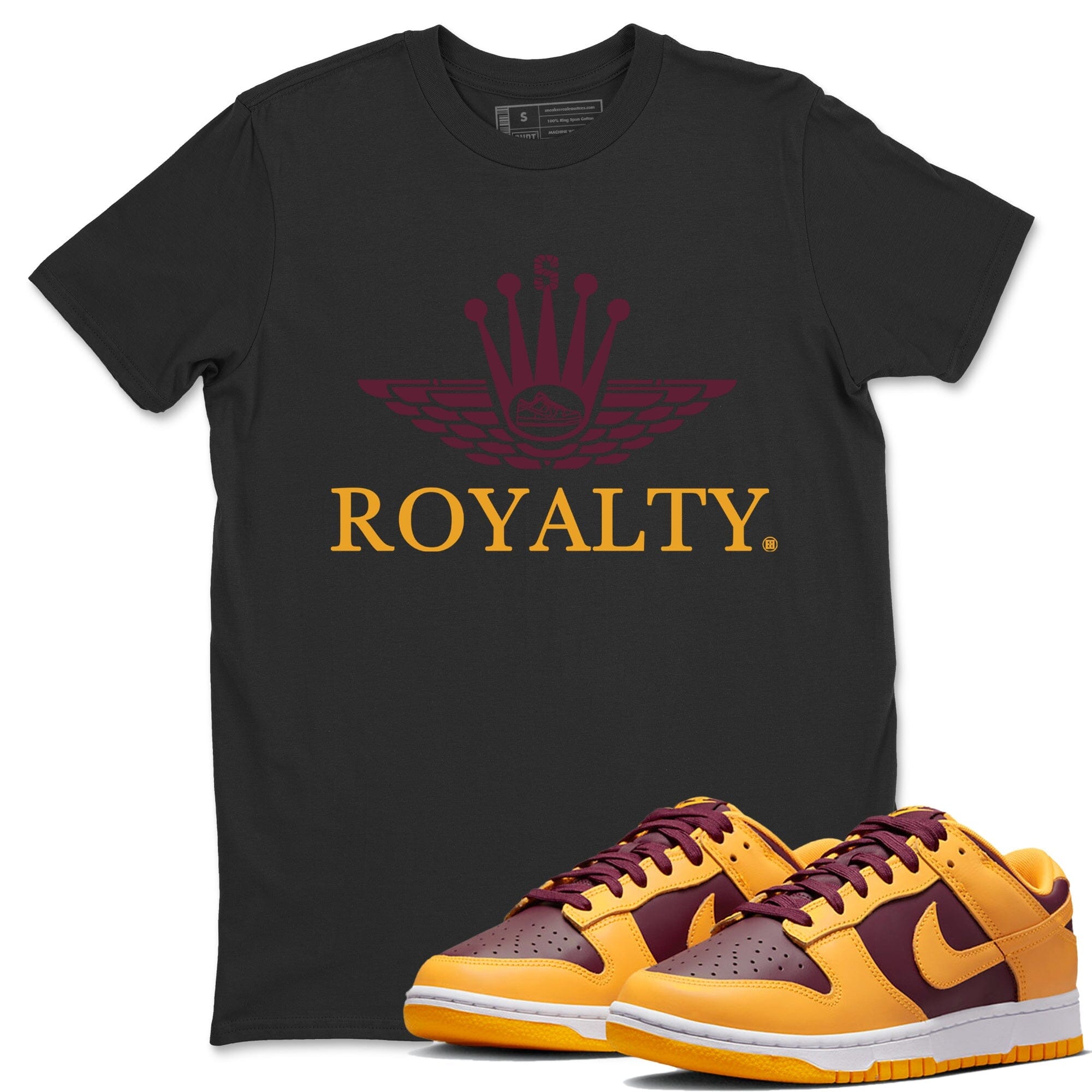 Dunk Arizona State Sneaker Match Tees Royalty Crown Sneaker Tees Dunk Arizona State Jordan to match sneaker T-Shirt Crew Neck Shirts