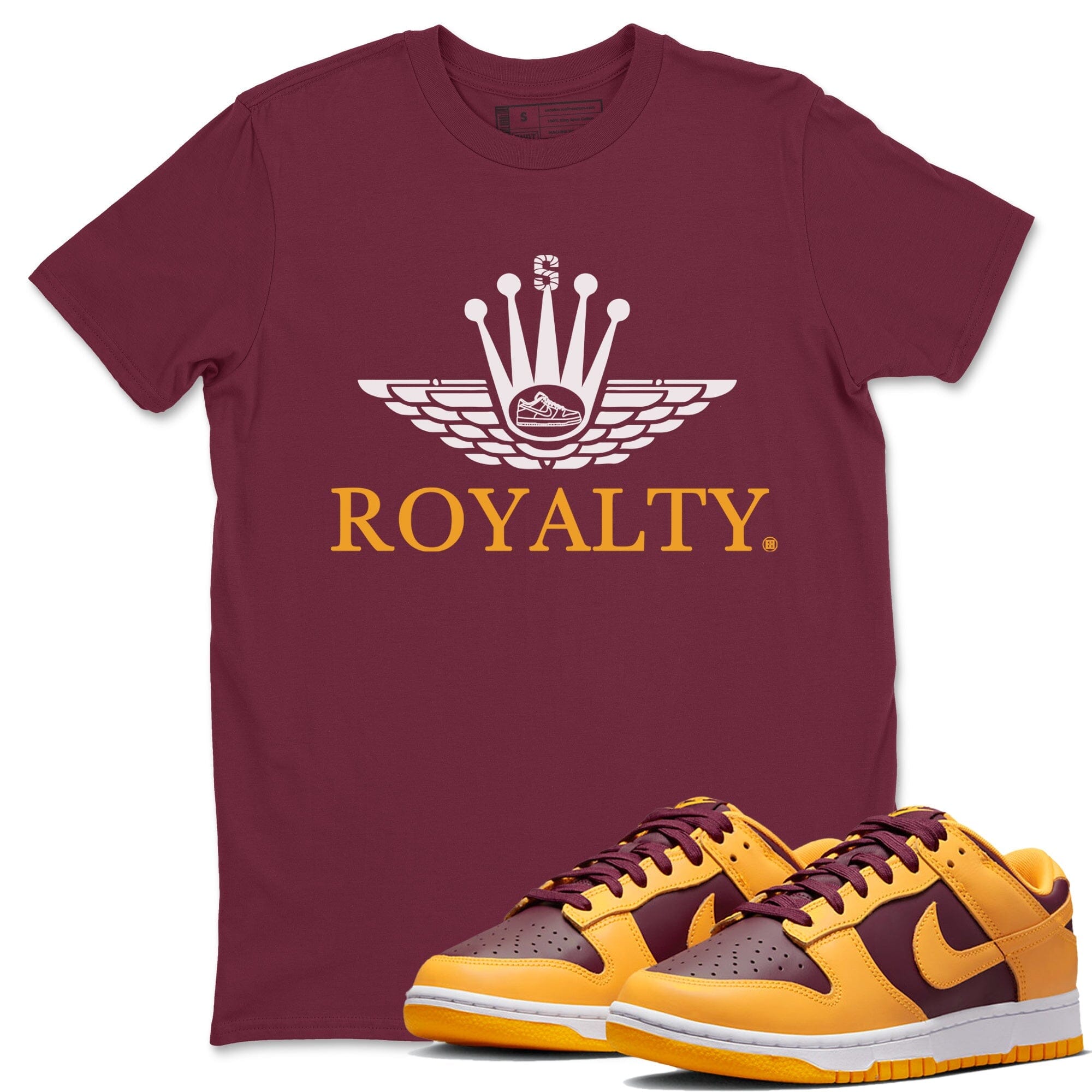 Dunk Arizona State Sneaker Match Tees Royalty Crown Sneaker Tees Dunk Arizona State Jordan to match sneaker T-Shirt Crew Neck Shirts