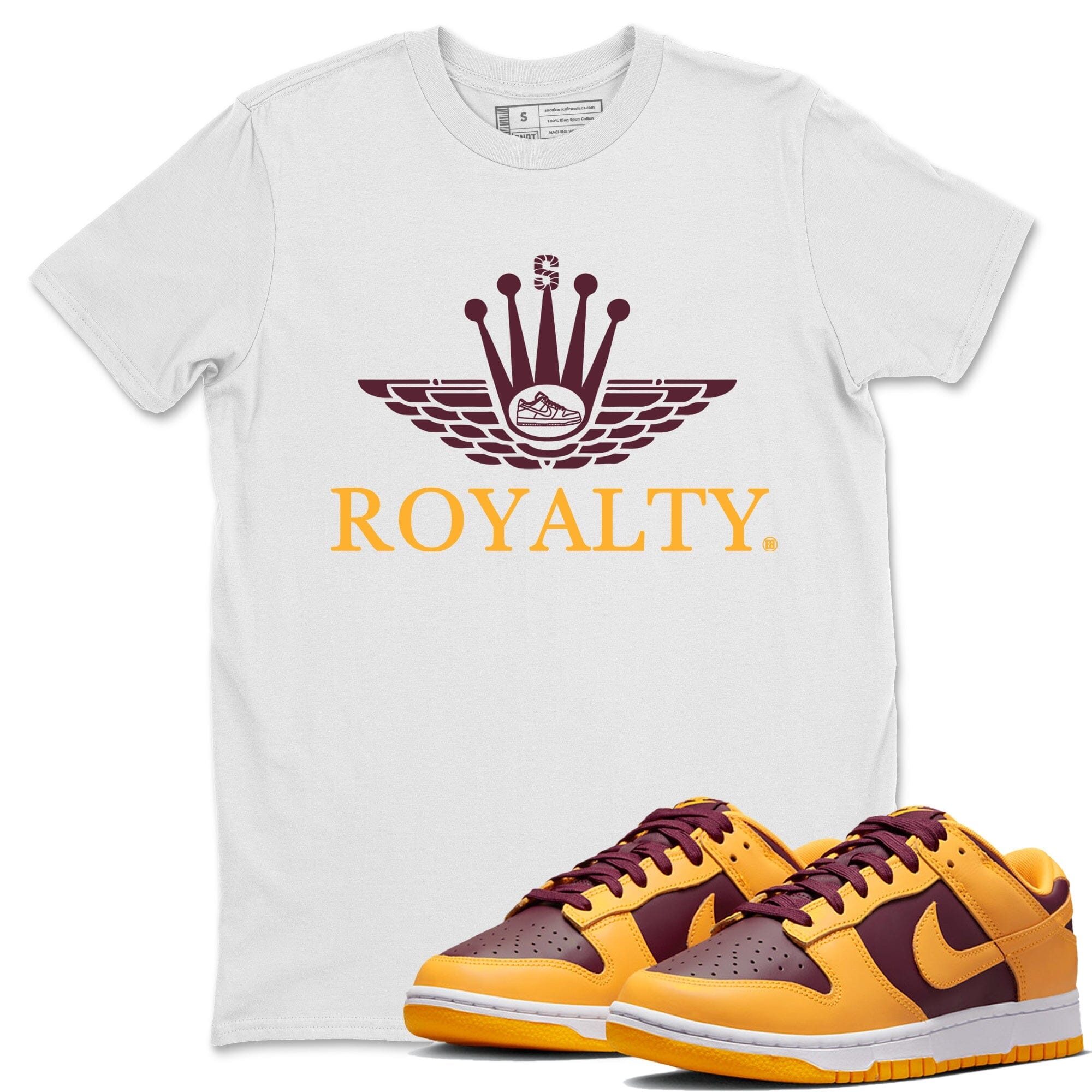 Dunk Arizona State Sneaker Match Tees Royalty Crown Sneaker Tees Dunk Arizona State Jordan to match sneaker T-Shirt Crew Neck Shirts