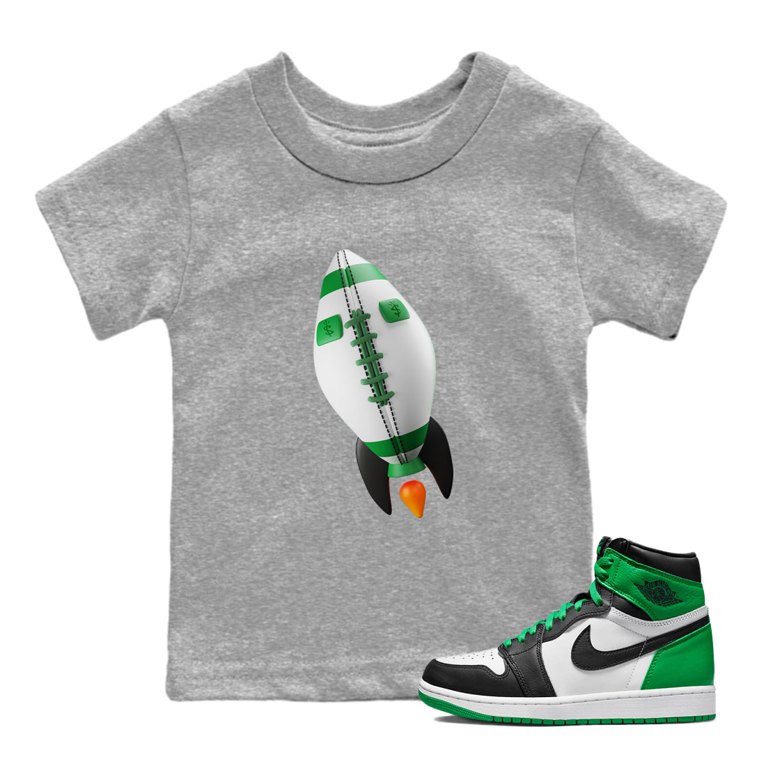Air Jordan 1 Celtics Rugby Rocket Baby and Kids Sneaker Tees Air Jordan 1 Celtics Kids Sneaker Tees Size Chart