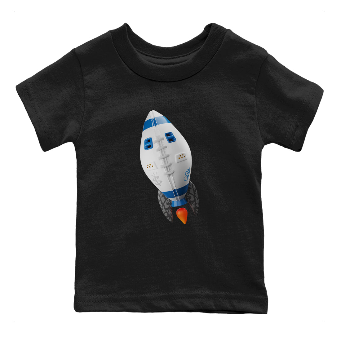 Air Jordan 3 Wizards Sneaker Tees Drip Gear Zone Rugby Rocket Sneaker Tees AJ3 NBA Wizards  Shirt Kids Shirts Black 2