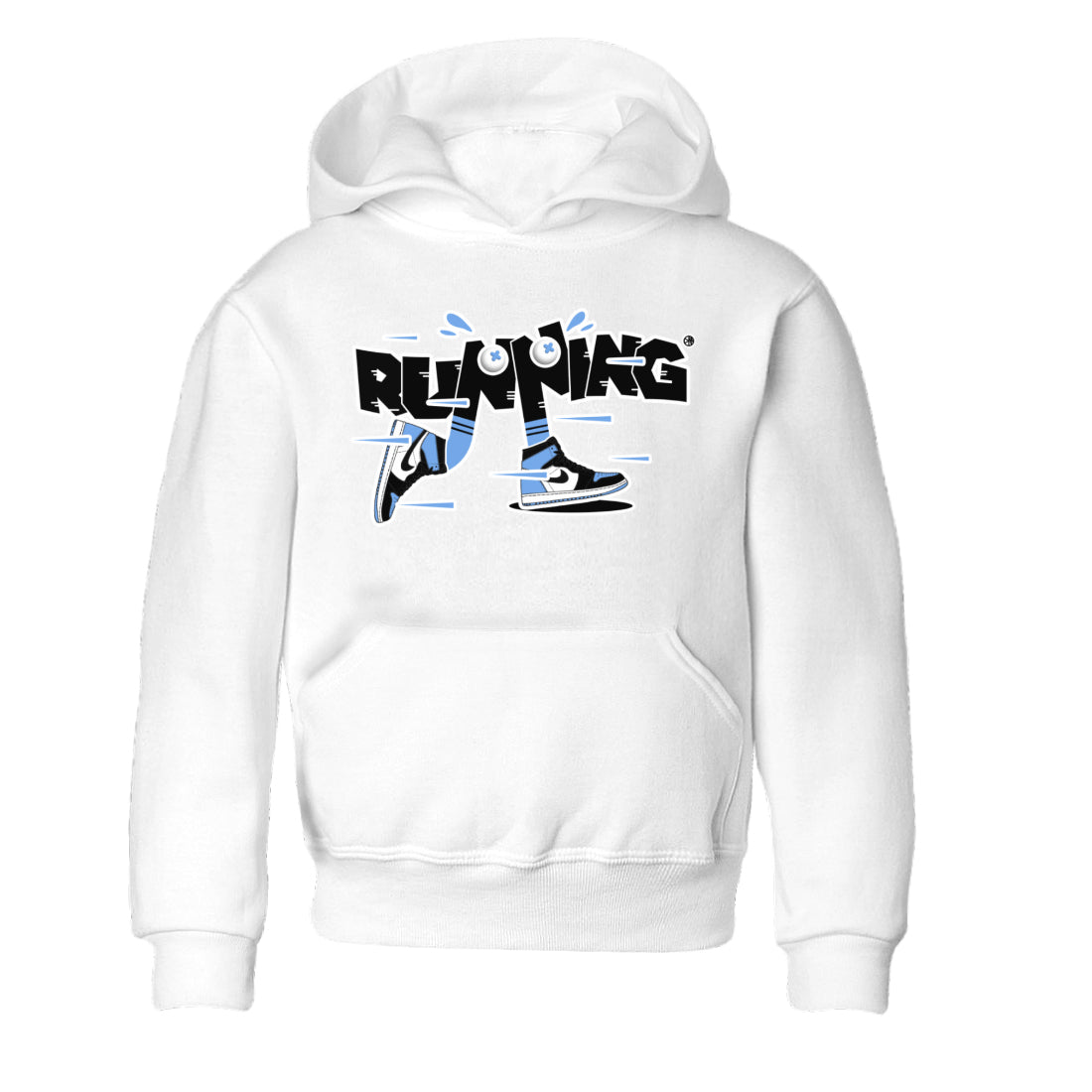 Air Jordan 1 Retro High OG UNC Toe Shirt to match Jordans Running Shoes Streetwear Sneaker Shirt AJ1 UNC Toe Drip Gear Zone Sneaker Matching Clothing Kids and Baby Tees White 2