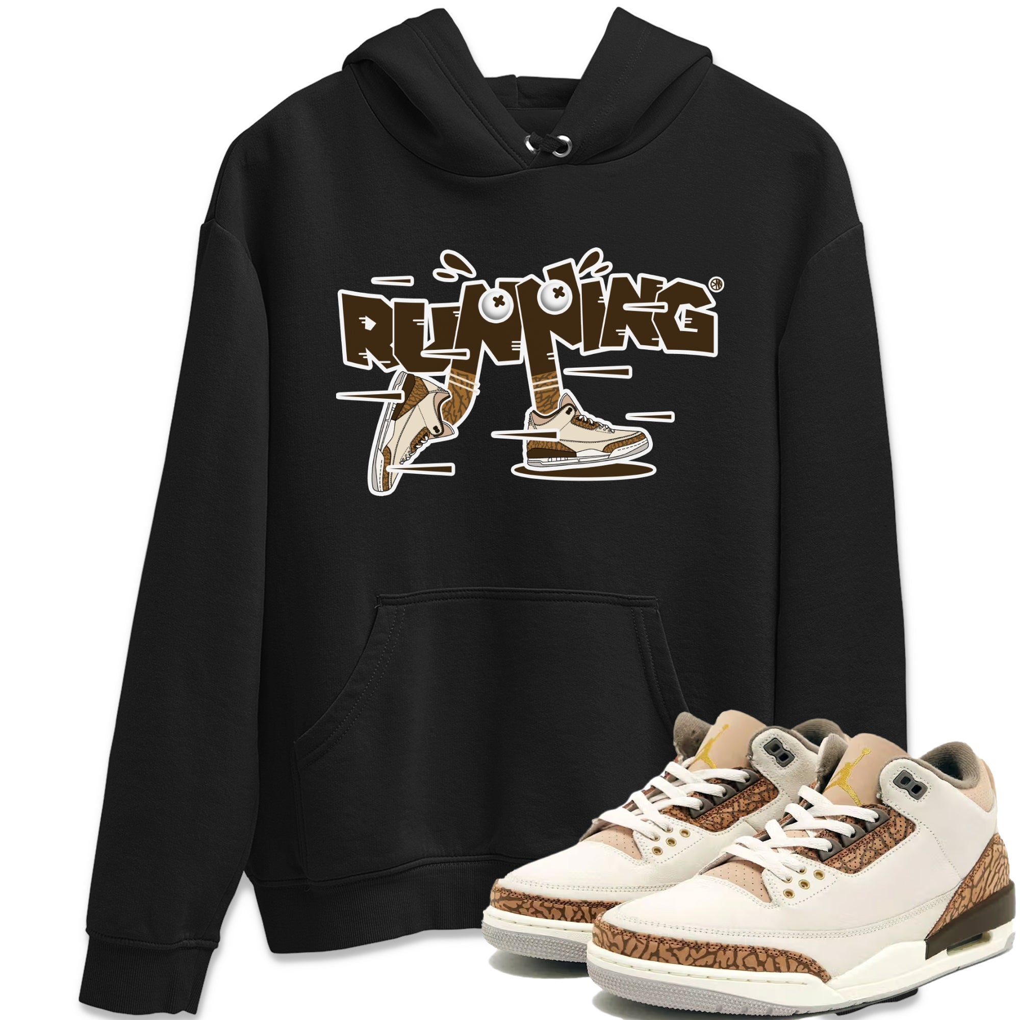 Air Jordan 3 Palomino Sneaker Match Tees Running Shoes Streetwear Sneaker Shirt AJ3 Palomino Sneaker Release Tees Unisex Shirts Black 1