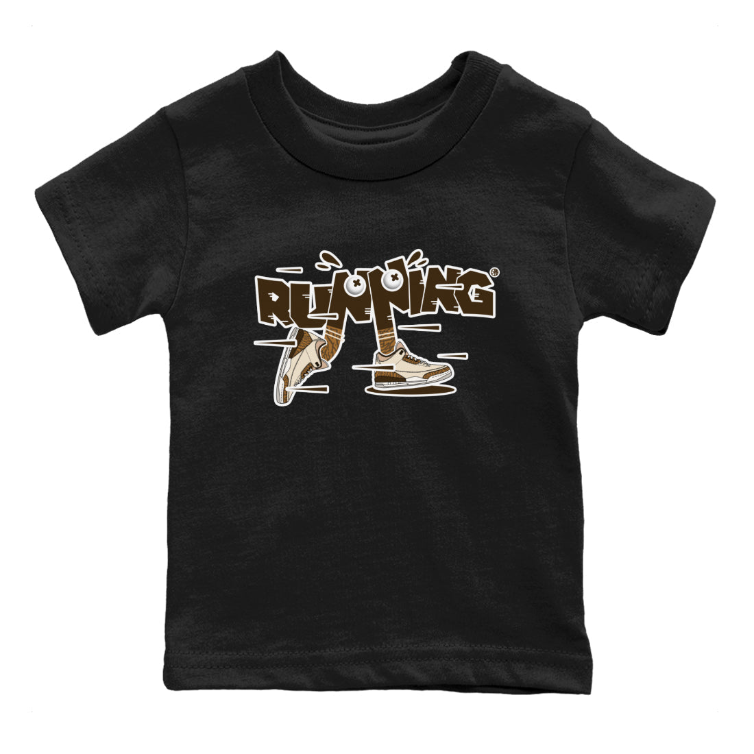 Air Jordan 3 Palomino Sneaker Match Tees Running Shoes Streetwear Sneaker Shirt AJ3 Palomino Sneaker Release Tees Kids Shirts Black 2