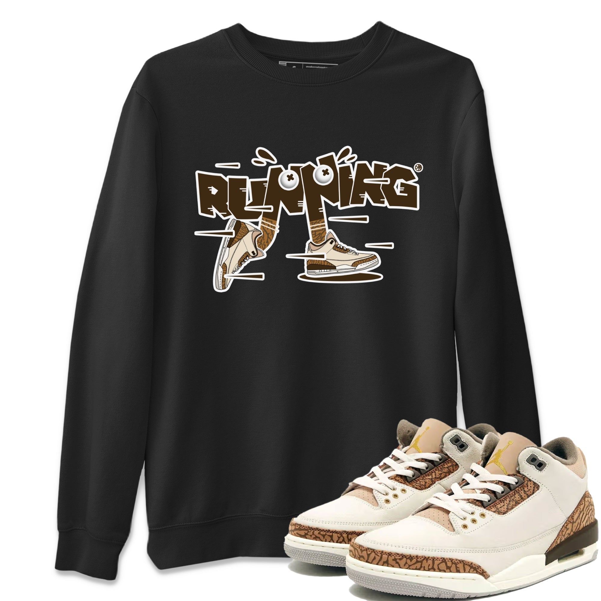 Air Jordan 3 Palomino Sneaker Match Tees Running Shoes Streetwear Sneaker Shirt AJ3 Palomino Sneaker Release Tees Unisex Shirts Black 1