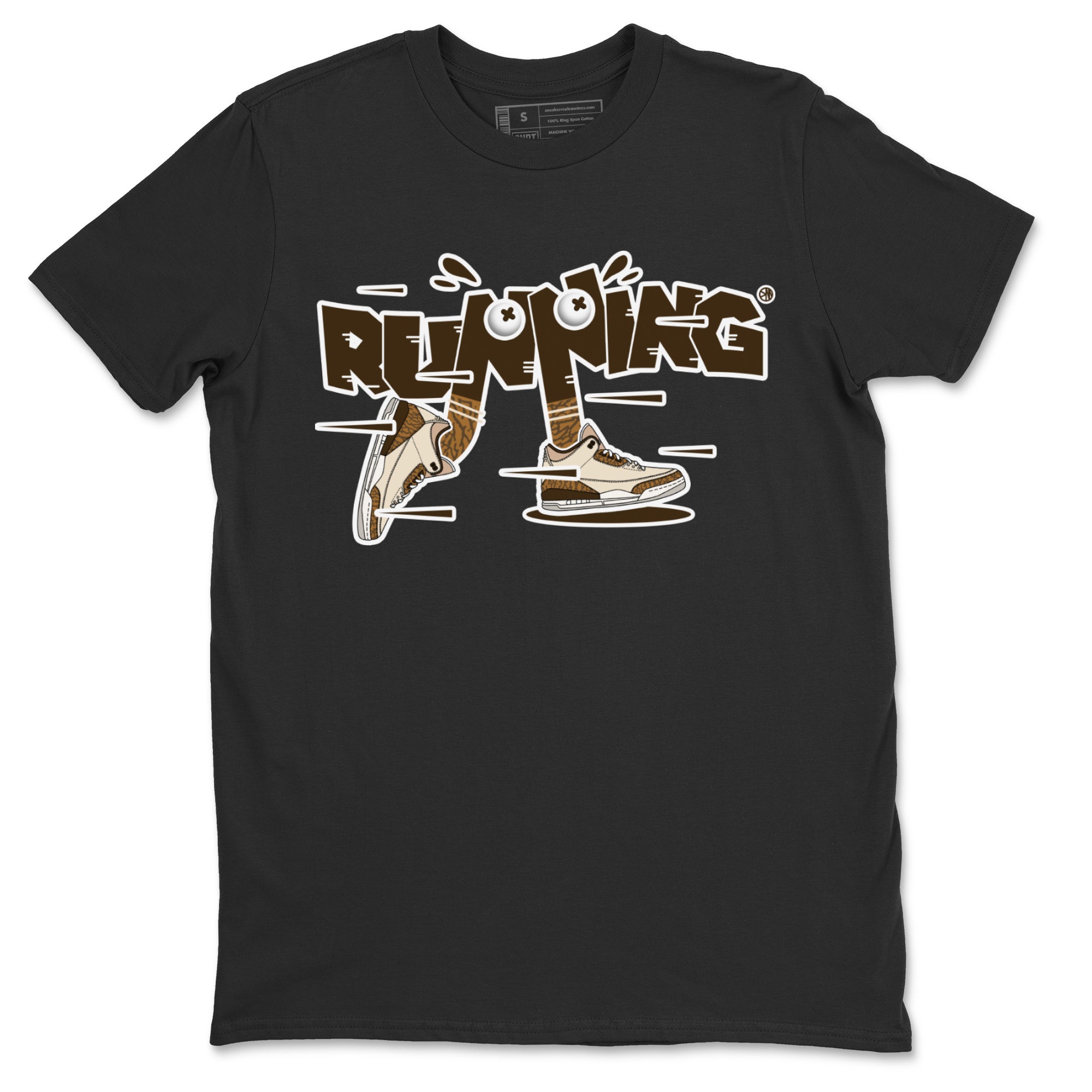 Air Jordan 3 Palomino Sneaker Match Tees Running Shoes Streetwear Sneaker Shirt AJ3 Palomino Sneaker Release Tees Unisex Shirts Black 2