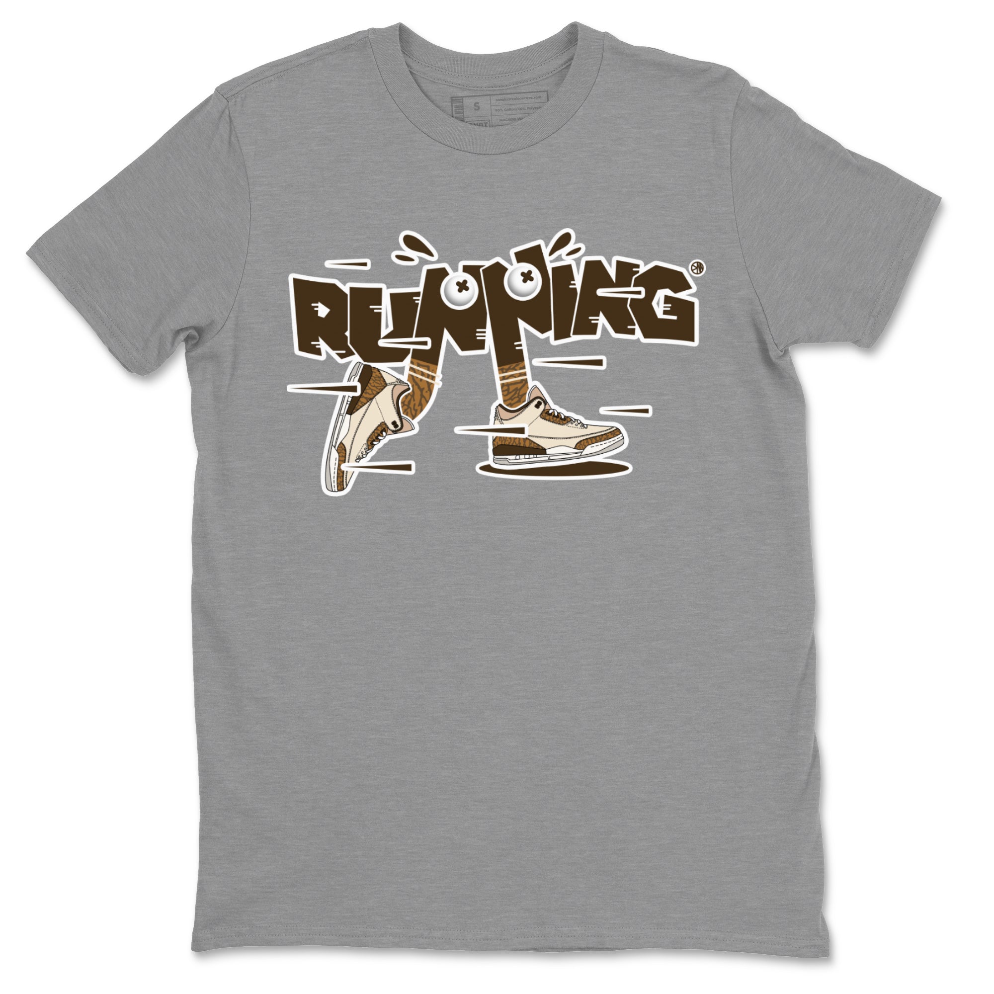 Air Jordan 3 Palomino Sneaker Match Tees Running Shoes Streetwear Sneaker Shirt AJ3 Palomino Sneaker Release Tees Unisex Shirts Heather Grey 2
