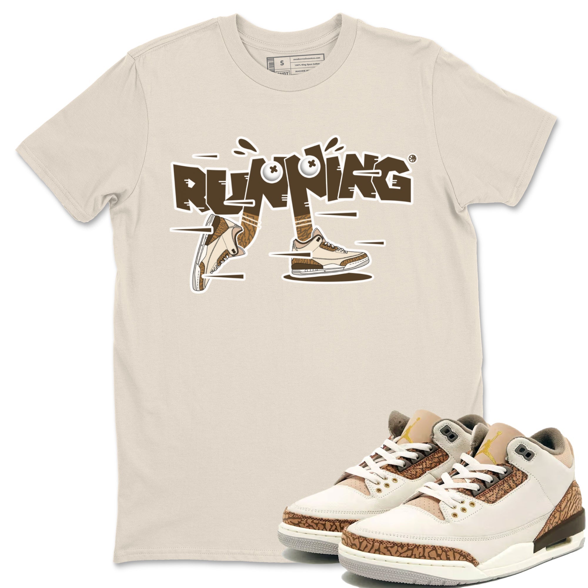 Air Jordan 3 Palomino Sneaker Match Tees Running Shoes Streetwear Sneaker Shirt AJ3 Palomino Sneaker Release Tees Unisex Shirts Natural 1