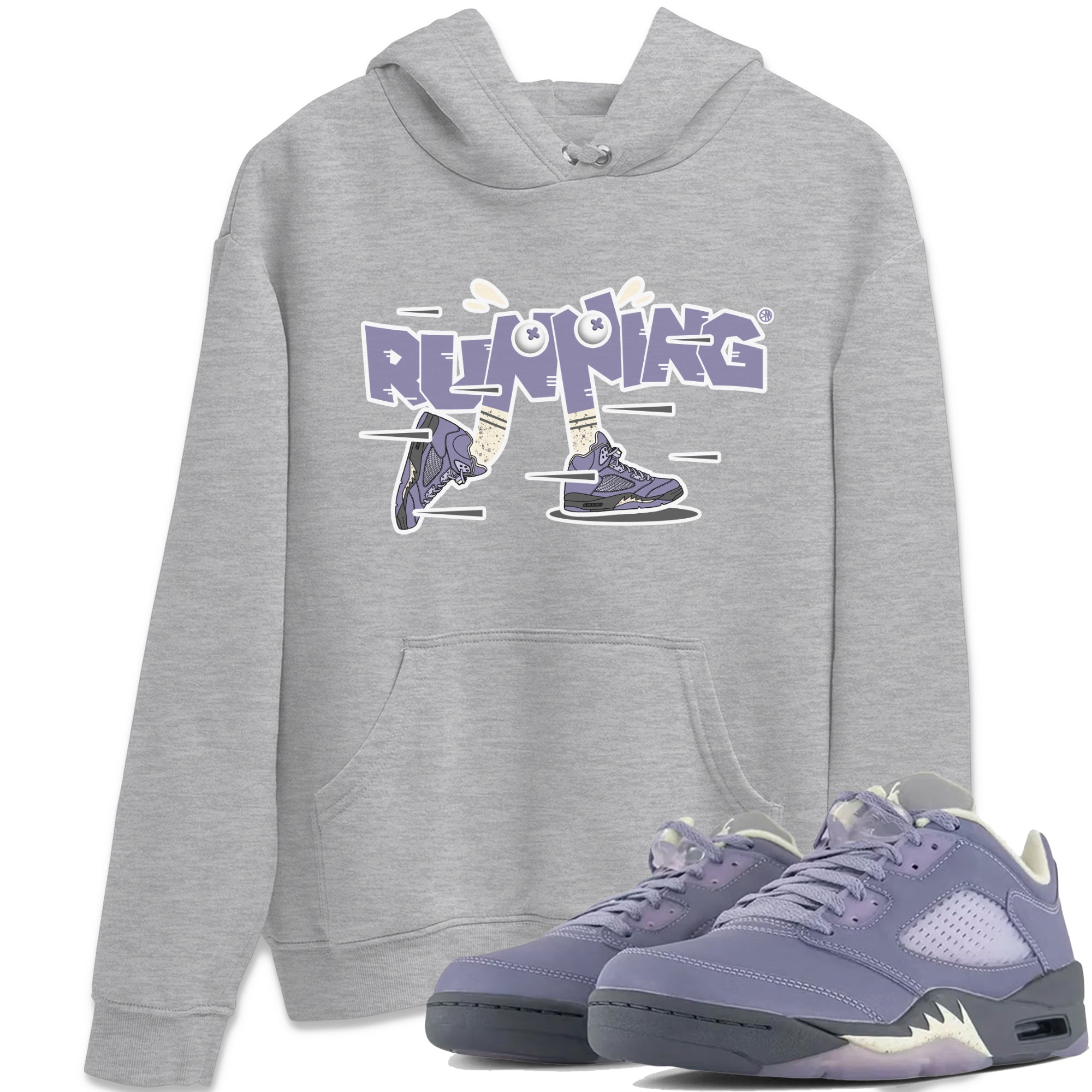 Air Jordan 5 Indigo Haze Sneaker Match Tees Running Shoes Streetwear Sneaker Shirt AJ5 Indigo Haze Sneaker Release Tees Unisex Shirts Heather Grey 1