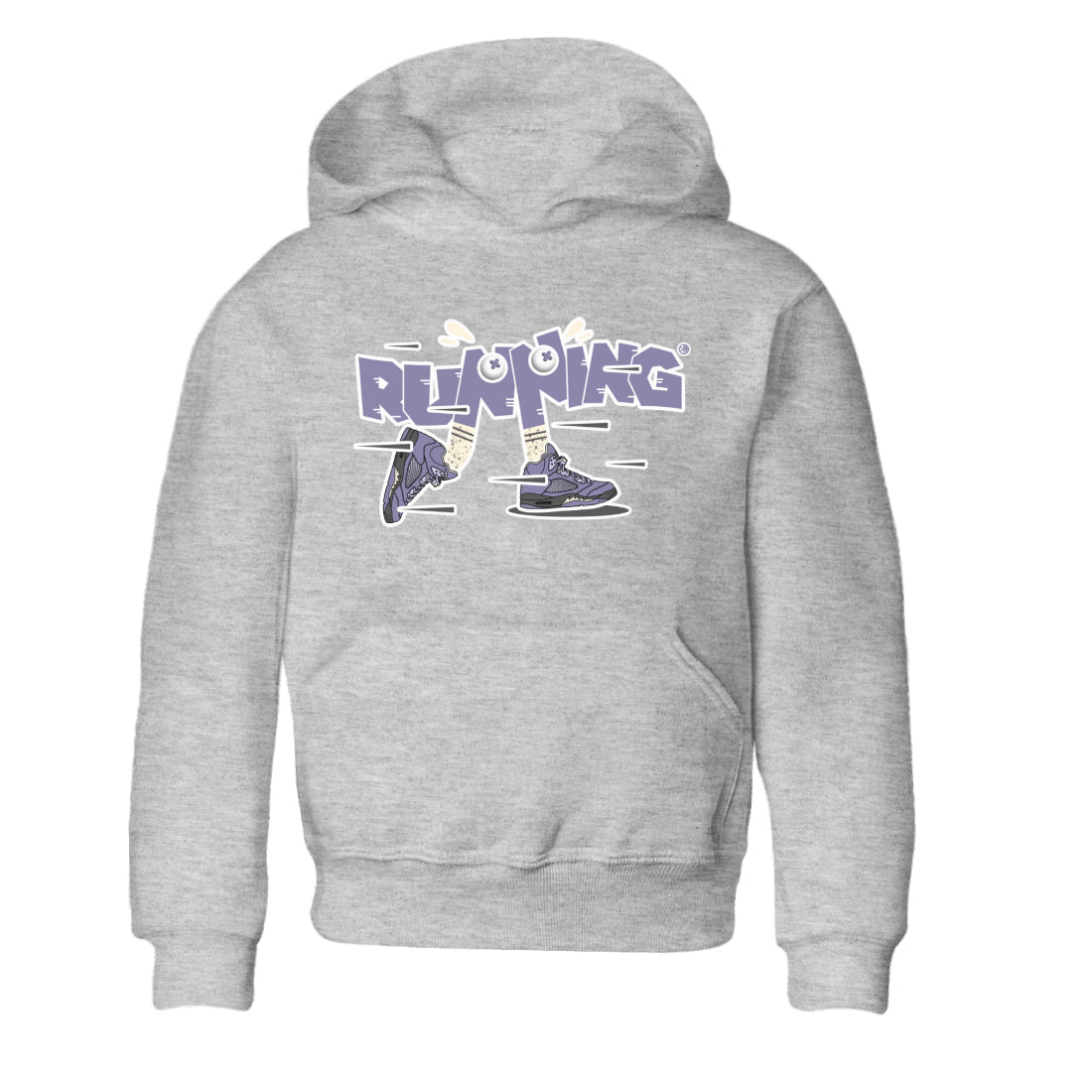 Air Jordan 5 Indigo Haze Sneaker Match Tees Running Shoes Streetwear Sneaker Shirt AJ5 Indigo Haze Sneaker Release Tees Kids Shirts Heather Grey 2