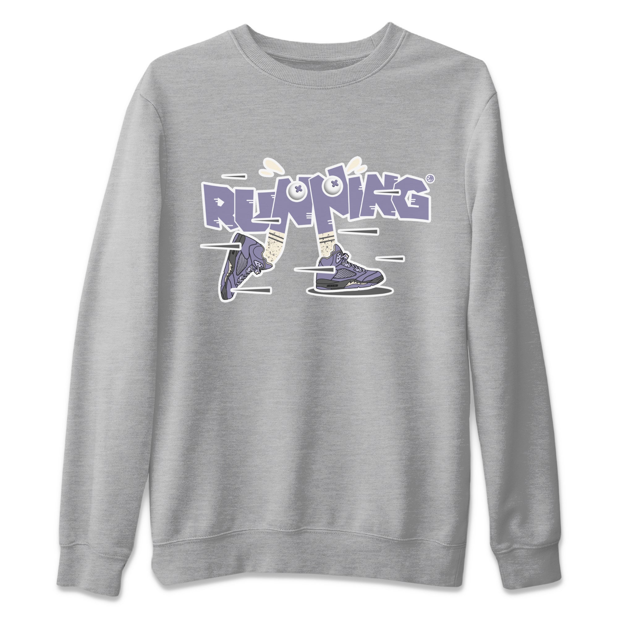 Air Jordan 5 Indigo Haze Sneaker Match Tees Running Shoes Streetwear Sneaker Shirt AJ5 Indigo Haze Sneaker Release Tees Unisex Shirts Heather Grey 2