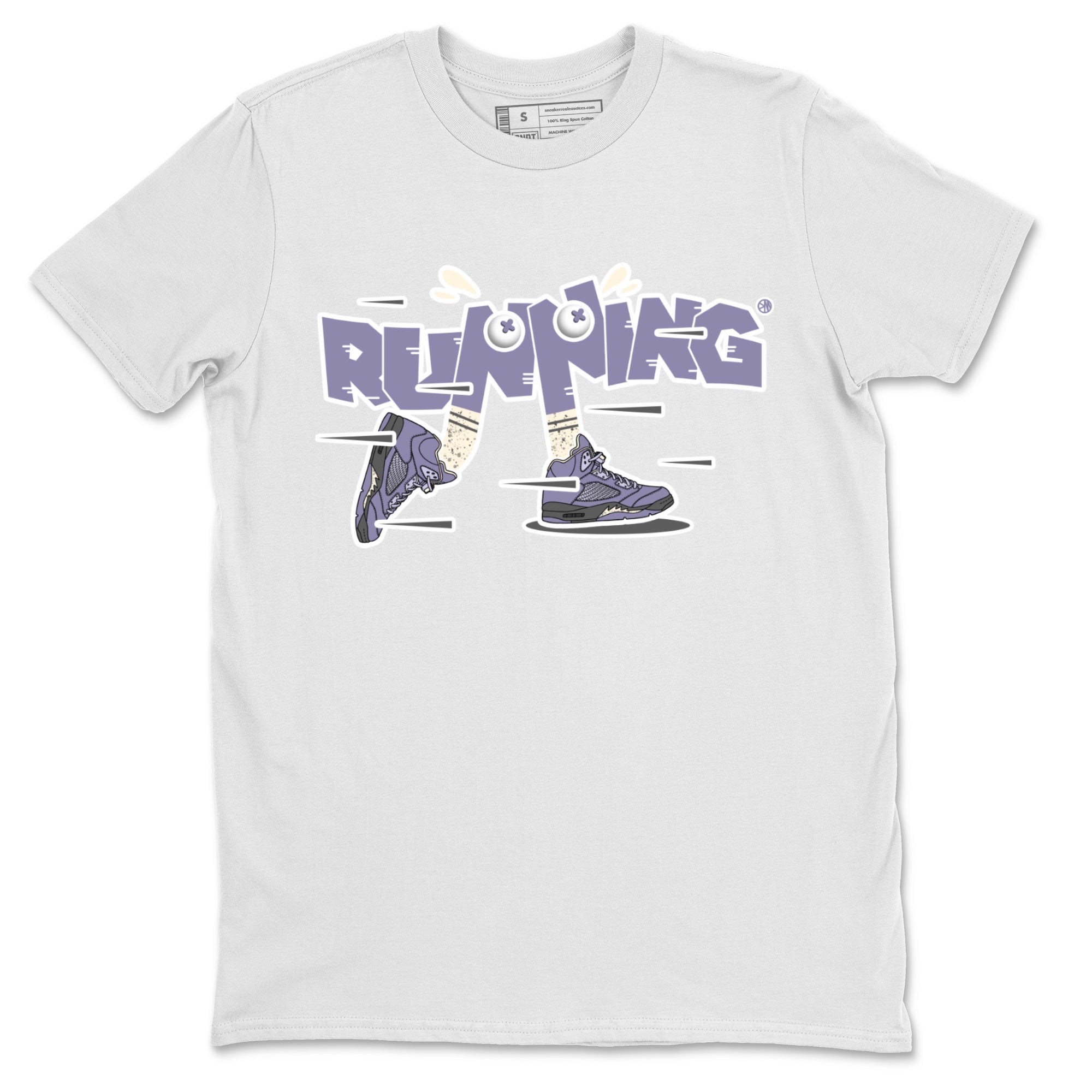 Air Jordan 5 Indigo Haze Sneaker Match Tees Running Shoes Streetwear Sneaker Shirt AJ5 Indigo Haze Sneaker Release Tees Unisex Shirts White 2