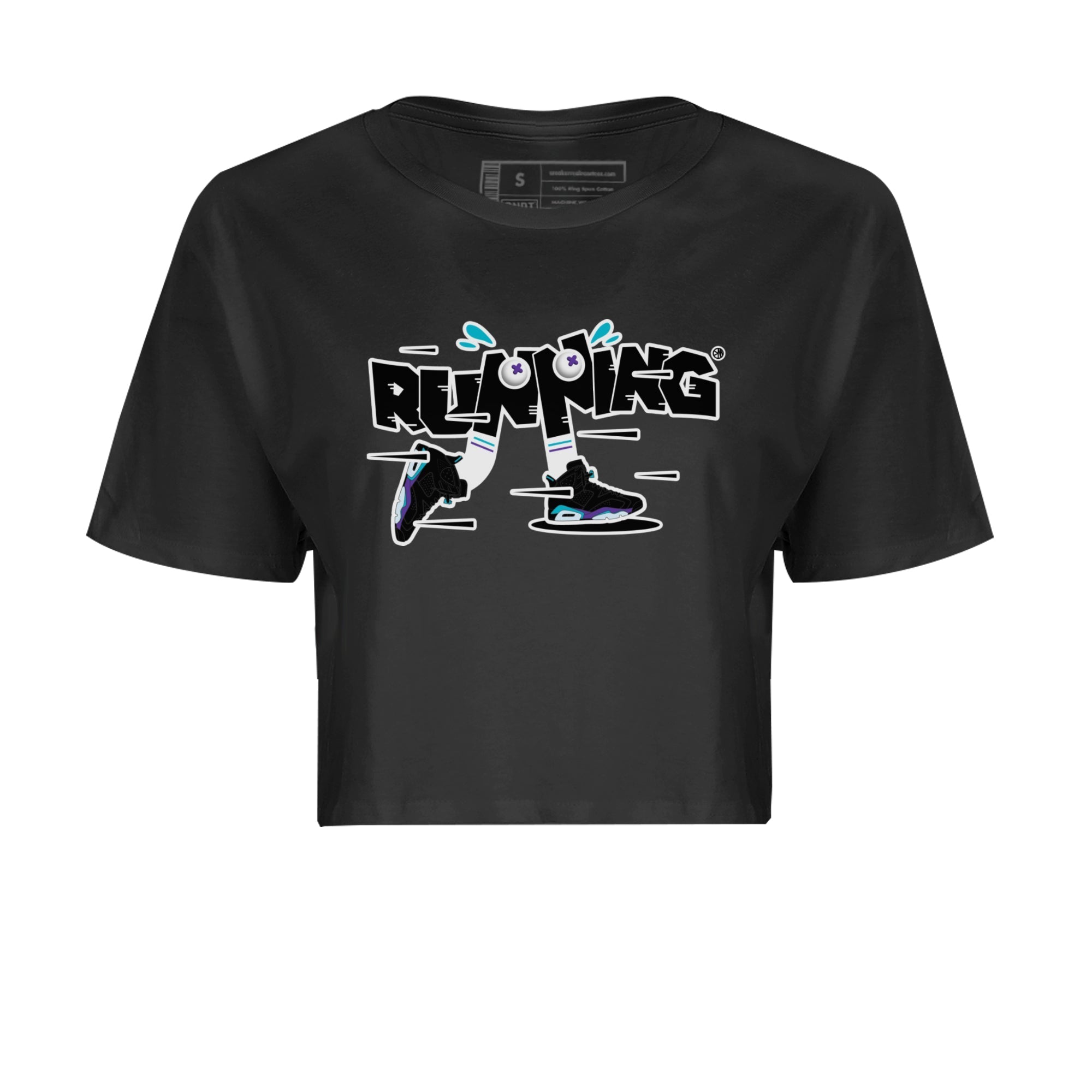 Air Jordan 6 Aqua Sneaker Match Tees Running Shoes Streetwear Sneaker Shirt AJ6 Aqua Sneaker Release Tees Women's Shirts Black 2