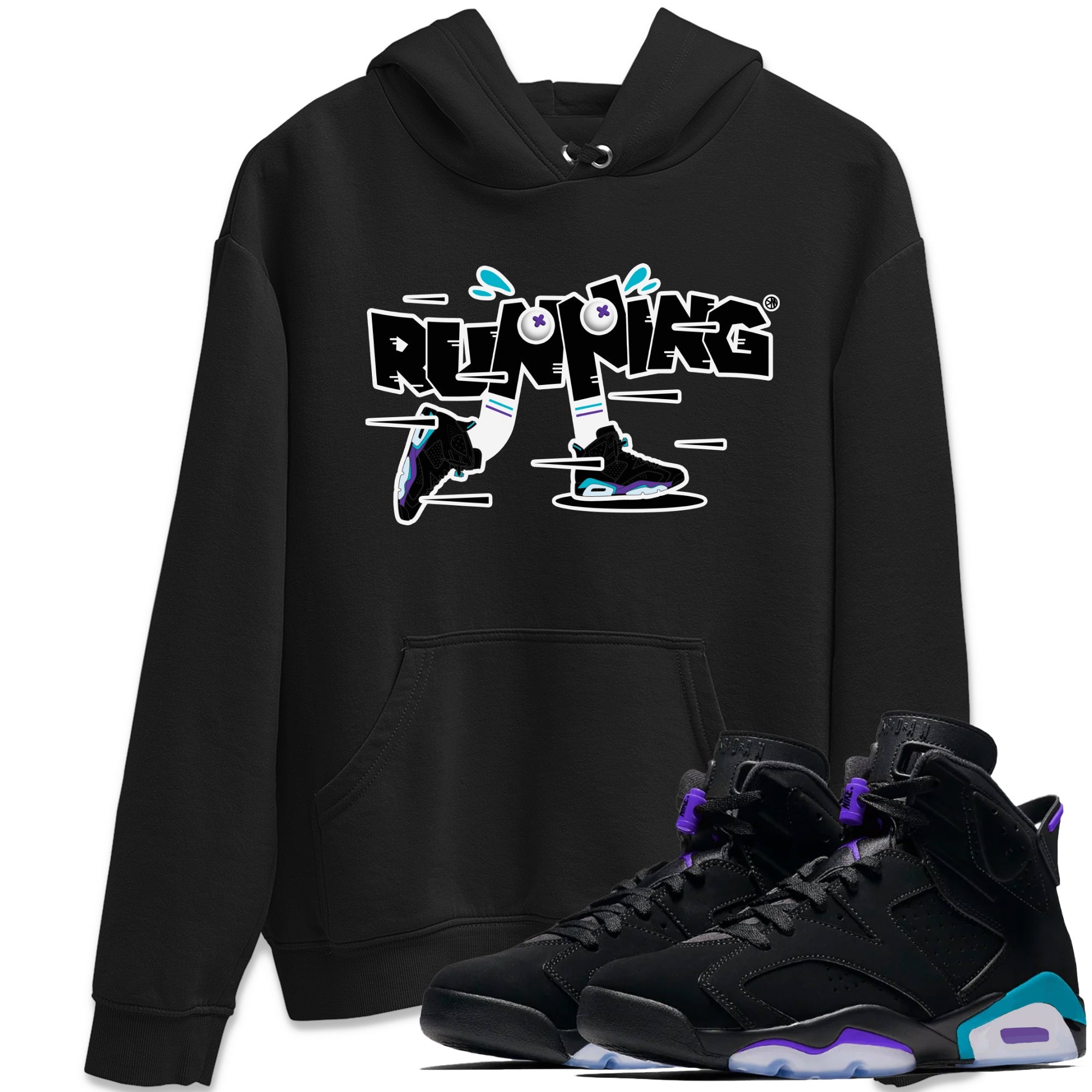 Air Jordan 6 Aqua Sneaker Match Tees Running Shoes Streetwear Sneaker Shirt AJ6 Aqua Sneaker Release Tees Unisex Shirts Black 1