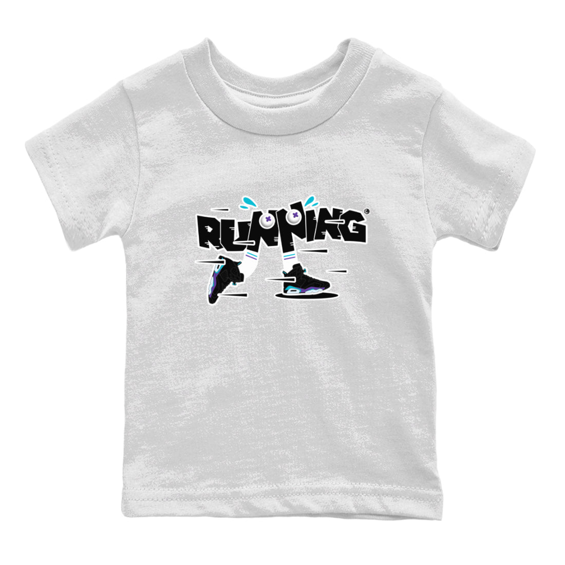 Air Jordan 6 Aqua Sneaker Match Tees Running Shoes Streetwear Sneaker Shirt AJ6 Aqua Sneaker Release Tees Kids Shirts White 2
