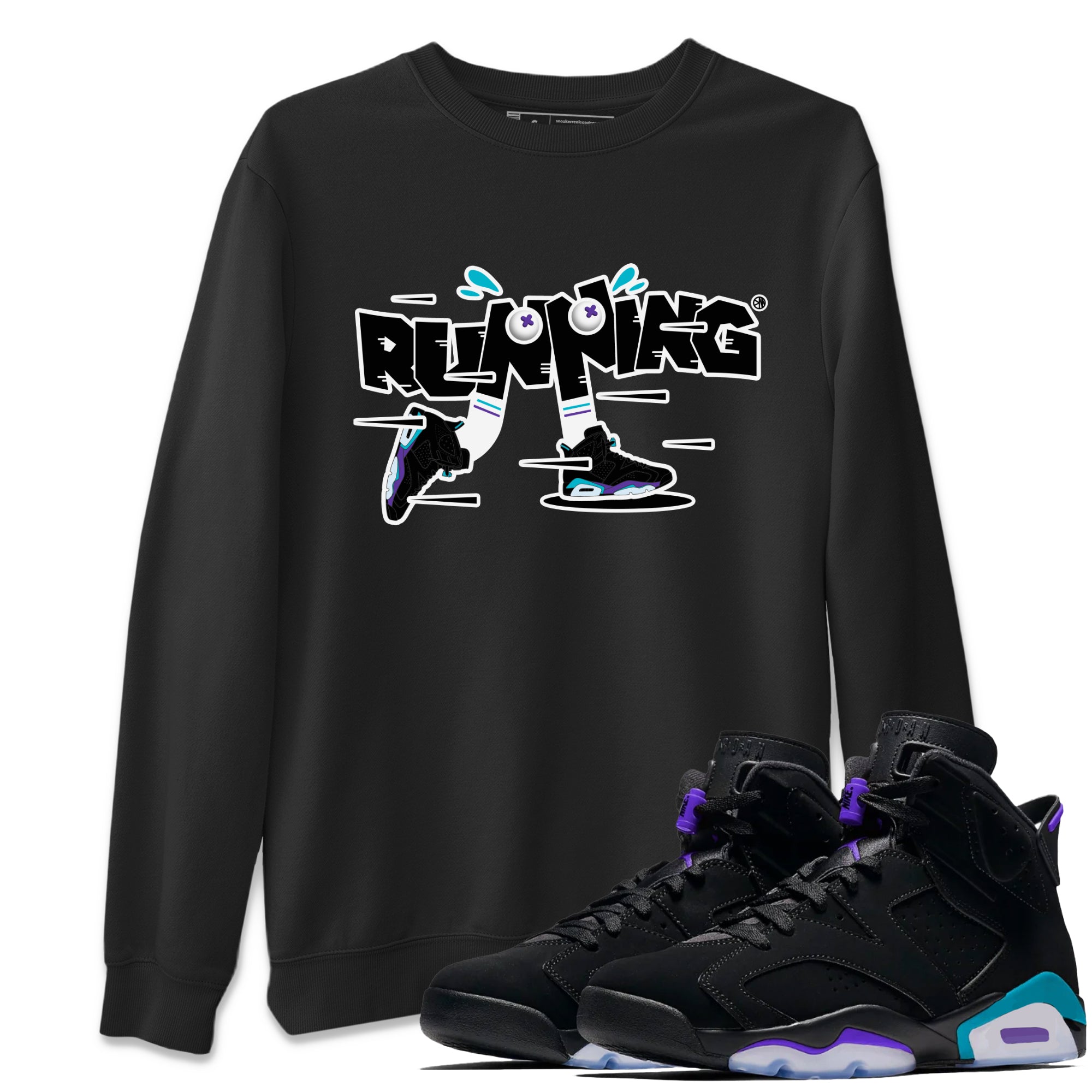 Air Jordan 6 Aqua Sneaker Match Tees Running Shoes Streetwear Sneaker Shirt AJ6 Aqua Sneaker Release Tees Unisex Shirts Black 1