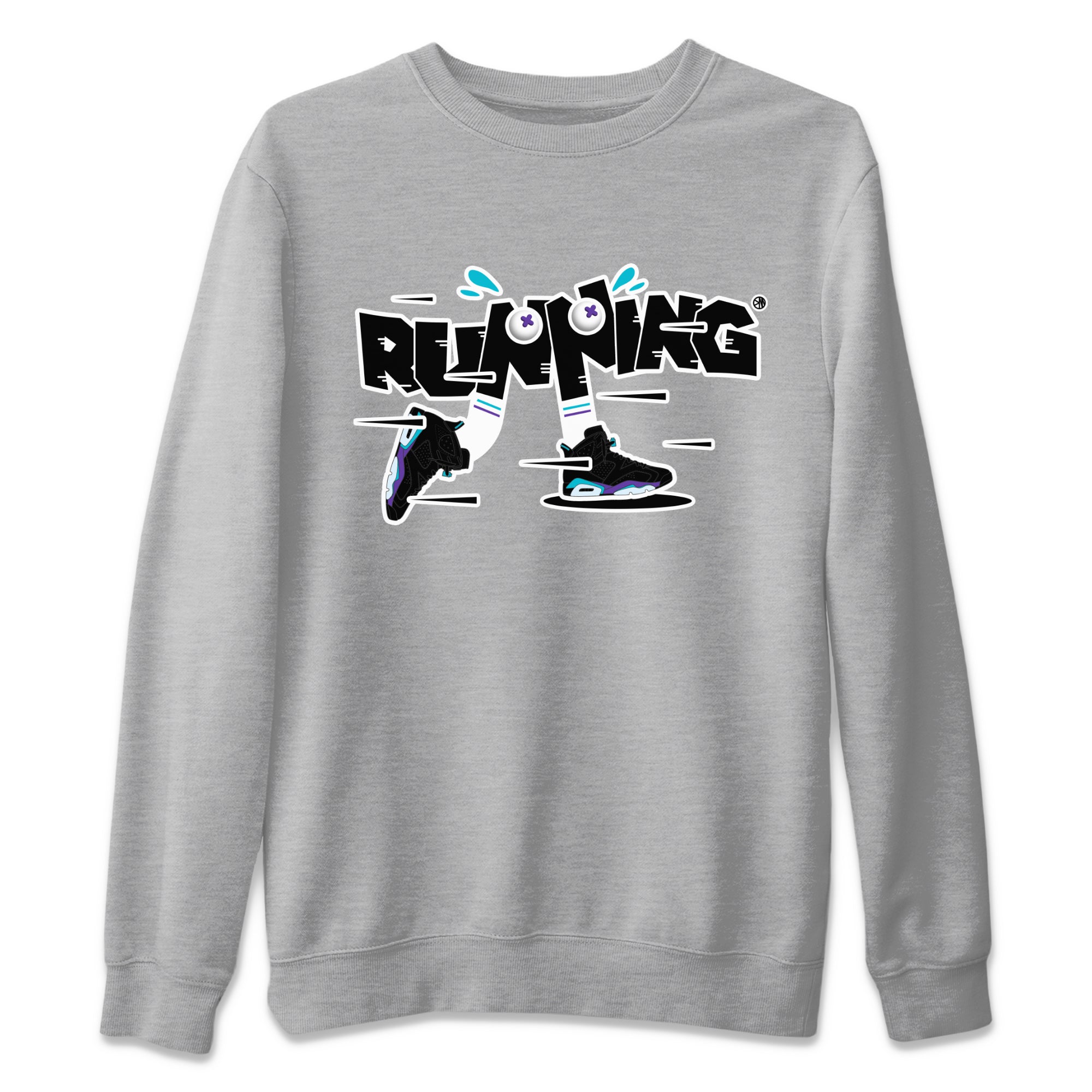 Air Jordan 6 Aqua Sneaker Match Tees Running Shoes Streetwear Sneaker Shirt AJ6 Aqua Sneaker Release Tees Unisex Shirts Heather Grey 2