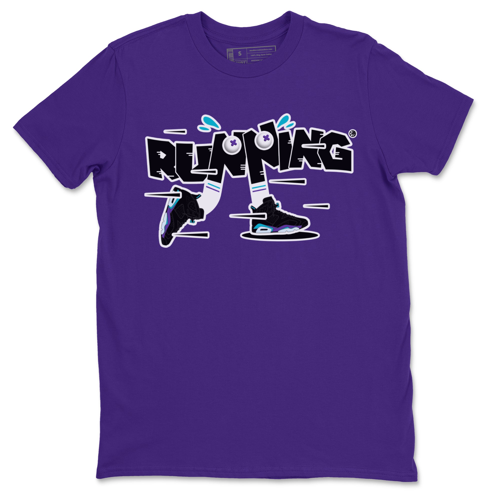 Air Jordan 6 Aqua Sneaker Match Tees Running Shoes Streetwear Sneaker Shirt AJ6 Aqua Sneaker Release Tees Unisex Shirts Purple 2