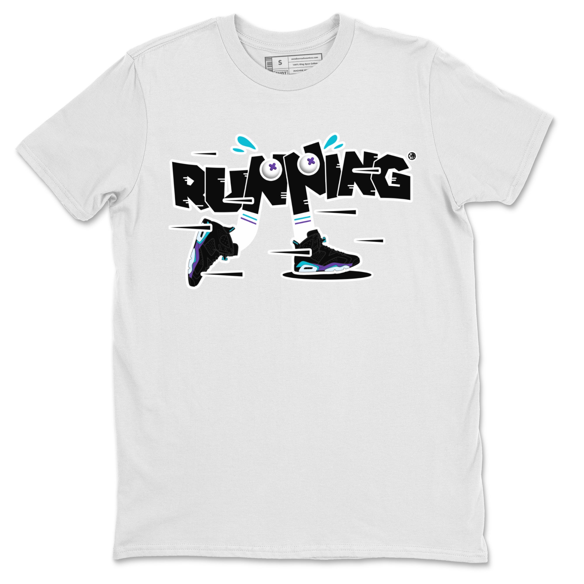 Air Jordan 6 Aqua Sneaker Match Tees Running Shoes Streetwear Sneaker Shirt AJ6 Aqua Sneaker Release Tees Unisex Shirts White 2
