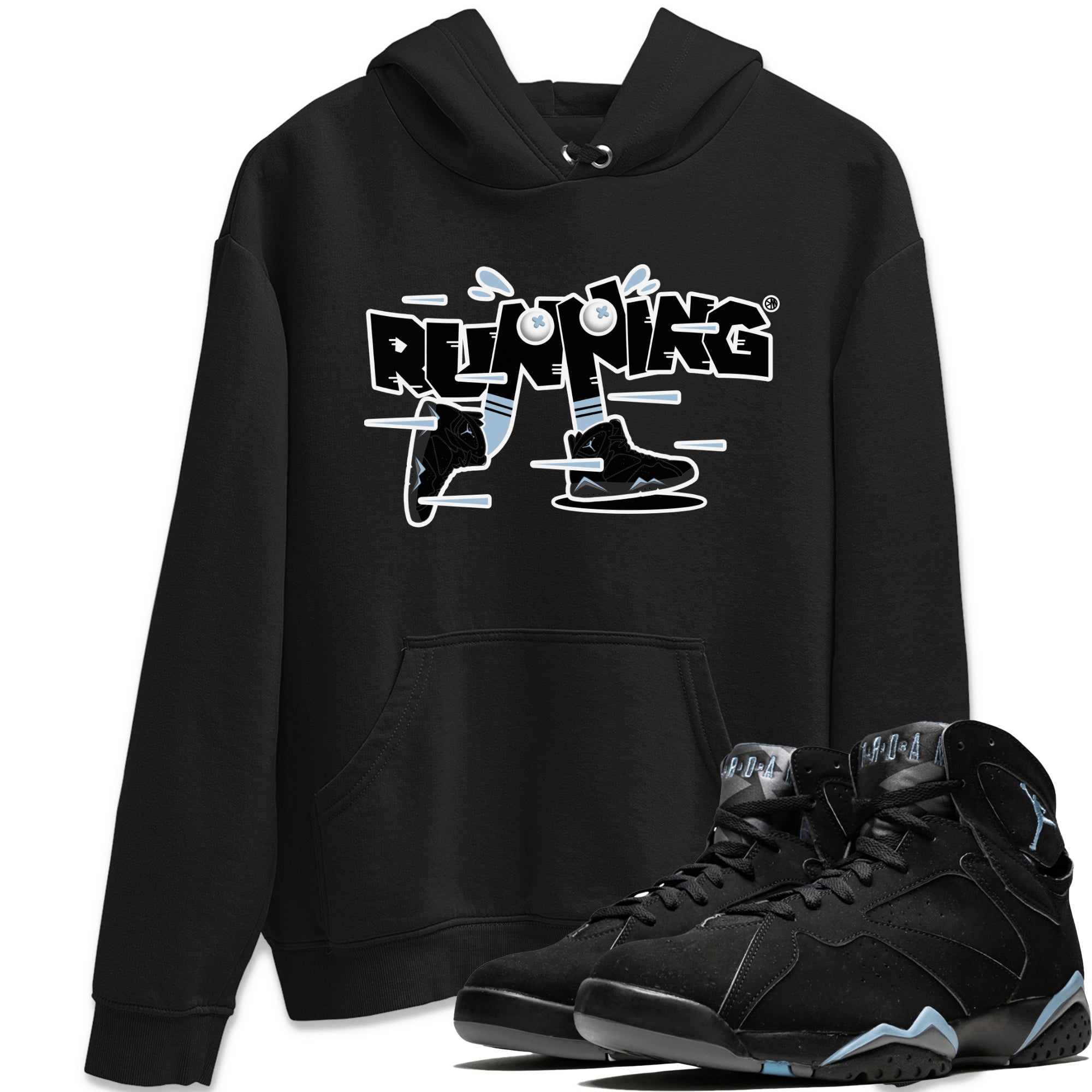 Air Jordan 7 Chambray Sneaker Match Tees Running Shoes Streetwear Sneaker Shirt AJ7 Chambray Sneaker Release Tees Unisex Shirts Black 1