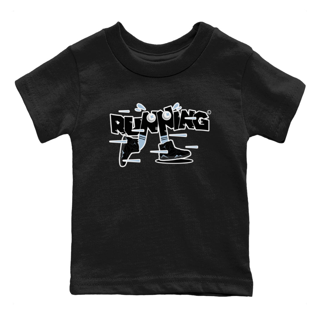 Air Jordan 7 Chambray Sneaker Match Tees Running Shoes Streetwear Sneaker Shirt AJ7 Chambray Sneaker Release Tees Kids Shirts Black 2