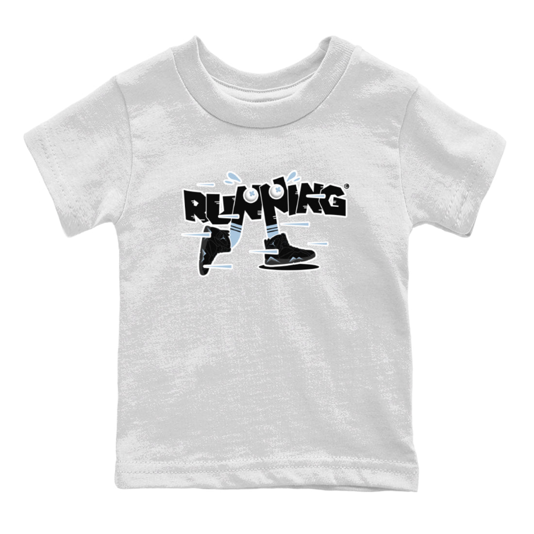 Air Jordan 7 Chambray Sneaker Match Tees Running Shoes Streetwear Sneaker Shirt AJ7 Chambray Sneaker Release Tees Kids Shirts White 2