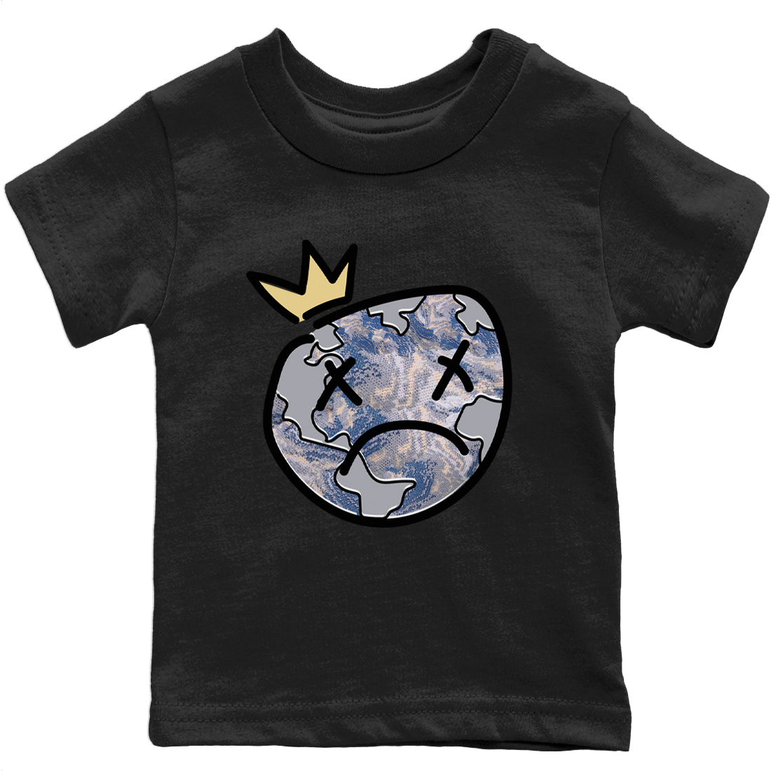 Yeezy 350 MX Blue Shirt To Match Jordans Sad Earth Sneaker Tees Yeezy 350 MX Blue Drip Gear Zone Sneaker Matching Clothing Kids Shirts