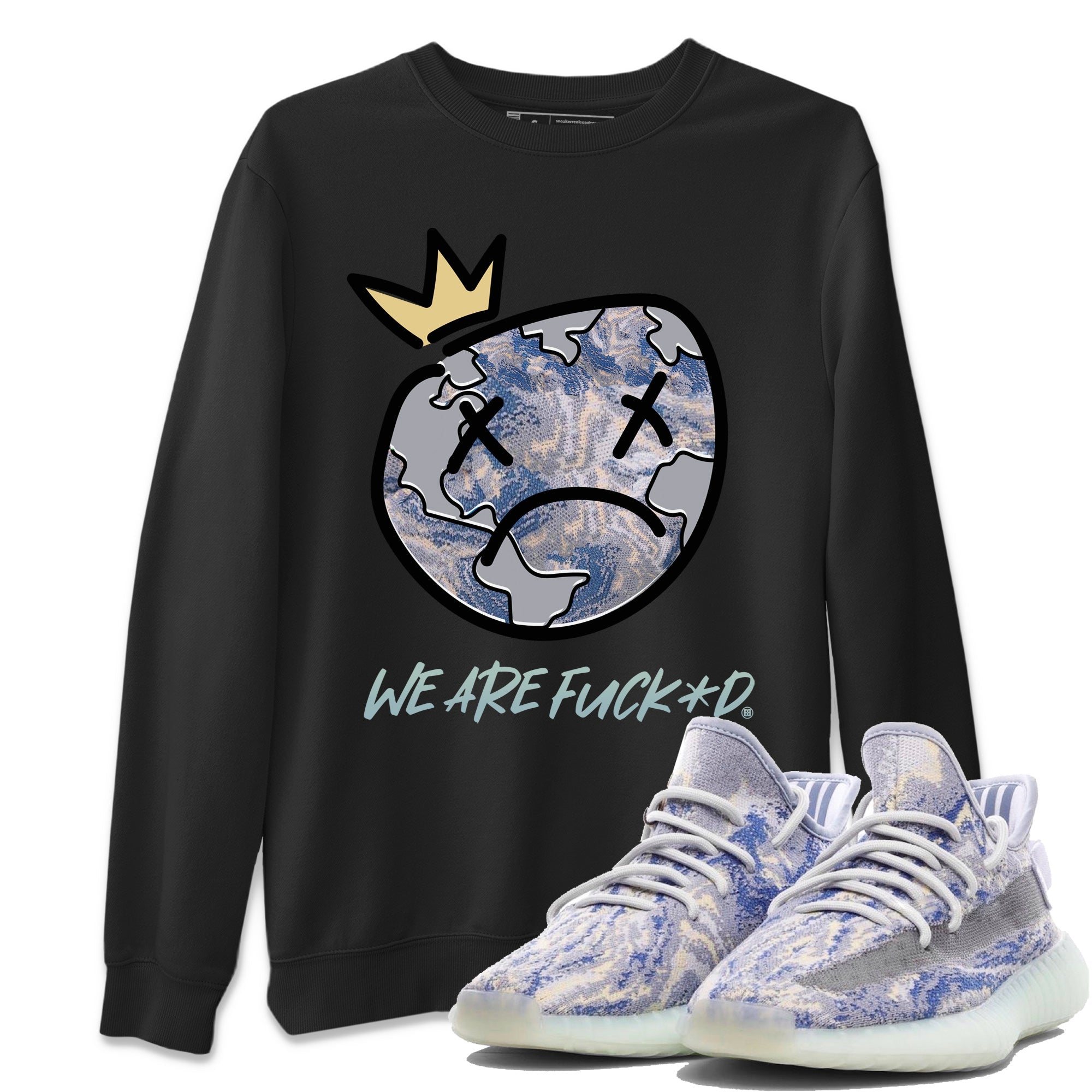 Yeezy 350 MX Blue Shirt To Match Jordans Sad Earth Sneaker Tees Yeezy 350 MX Blue Drip Gear Zone Sneaker Matching Clothing Unisex Shirts