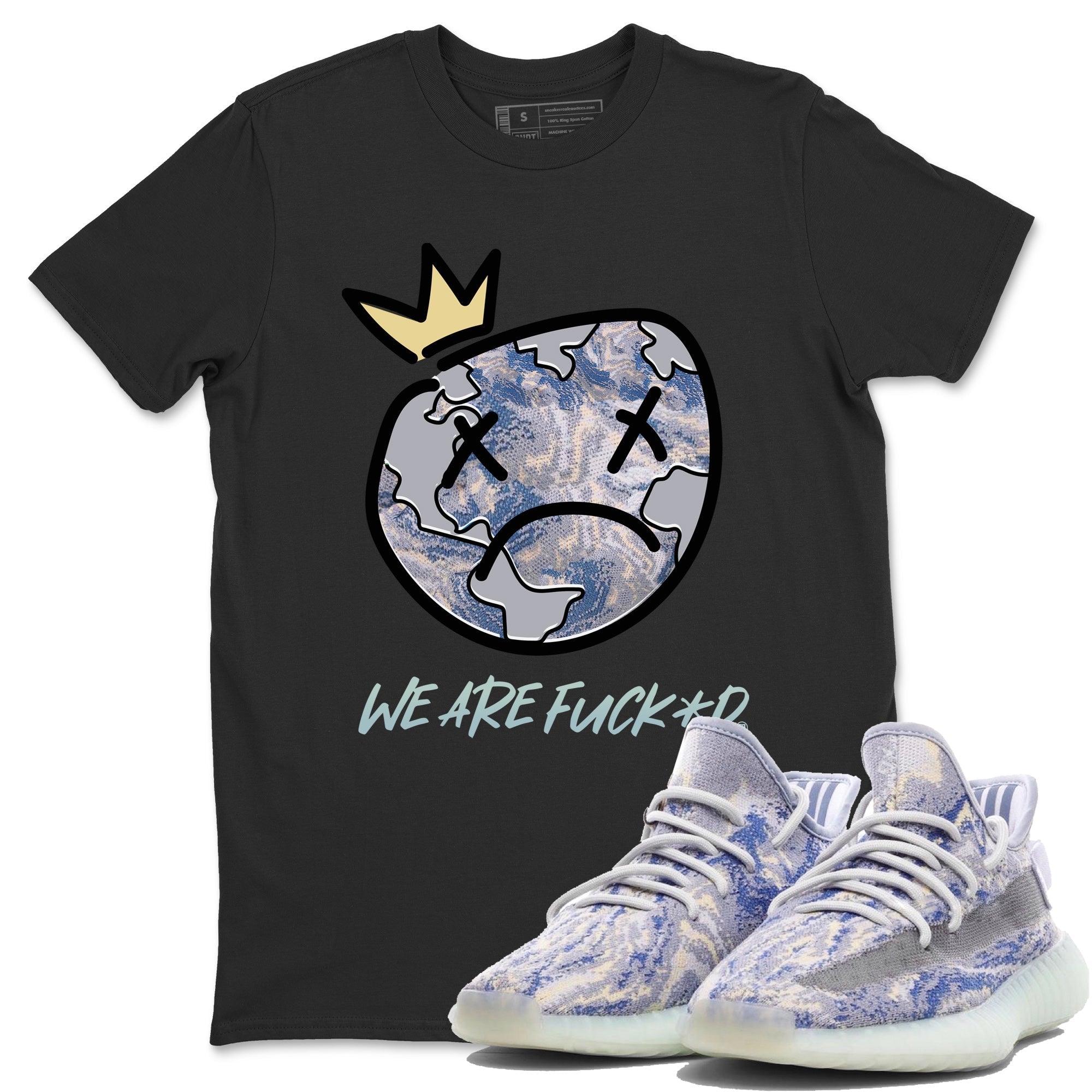 Yeezy 350 MX Blue Shirt To Match Jordans Sad Earth Sneaker Tees Yeezy 350 MX Blue Drip Gear Zone Sneaker Matching Clothing Unisex Shirts