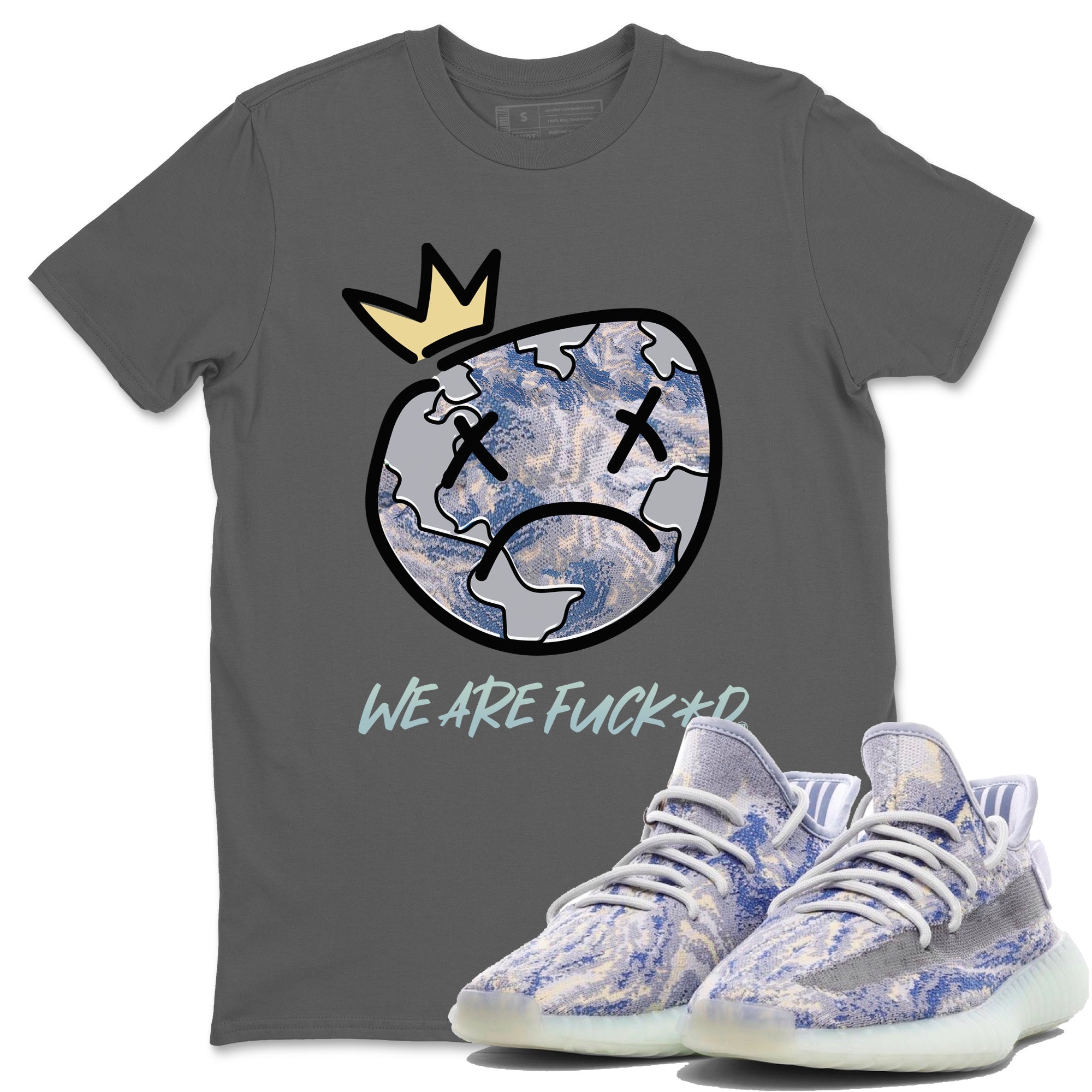 Yeezy 350 MX Blue Shirt To Match Jordans Sad Earth Sneaker Tees Yeezy 350 MX Blue Drip Gear Zone Sneaker Matching Clothing Unisex Shirts