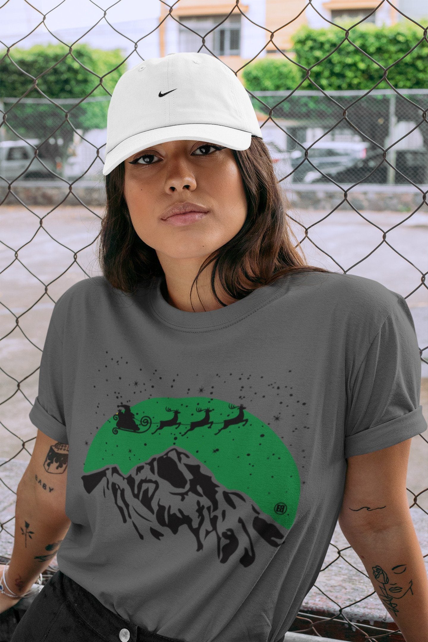 Jordan 3 Pine Green Shirt To Match Jordans Santa Silhouette Sneaker Tees Jordan 3 Pine Green Drip Gear Zone Sneaker Matching Clothing Unisex Shirts