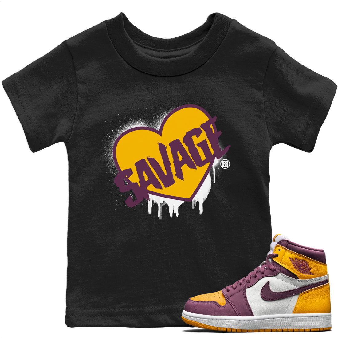 Jordan 1 Brotherhood Sneaker Matching T-Shirt Savage Love Sneaker Tees Jordan 1 Brotherhood Sneaker Release Tees Kids Shirts