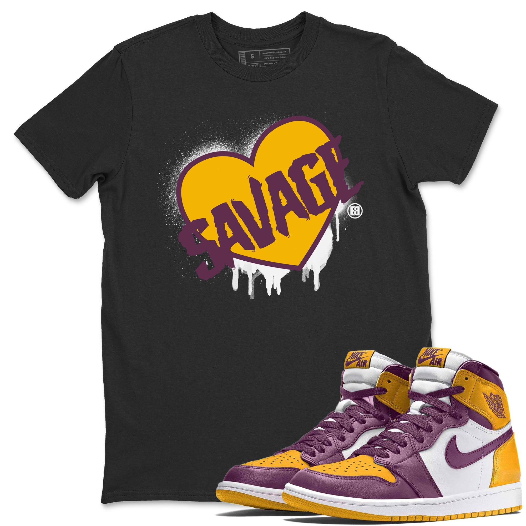 Jordan 1 Brotherhood Sneaker Matching T-Shirt Savage Love Sneaker Tees Jordan 1 Brotherhood Sneaker Release Tees Crew Neck Tees