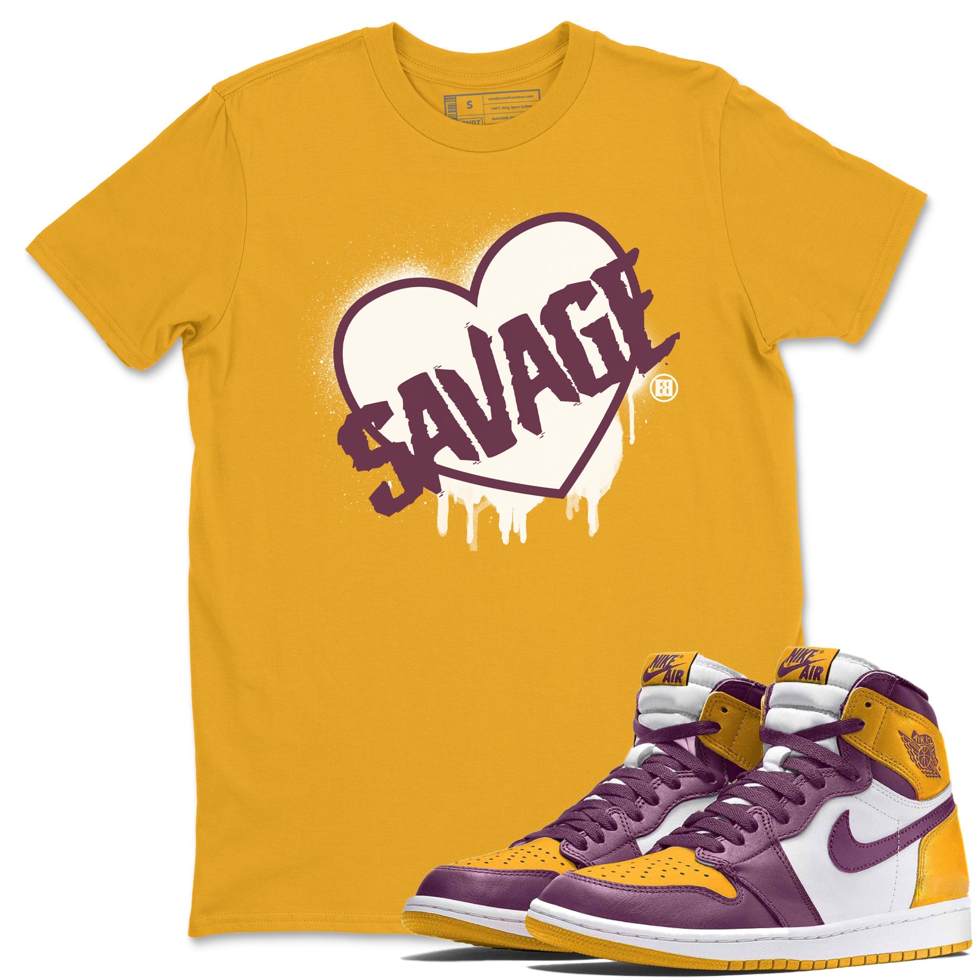Jordan 1 Brotherhood Sneaker Matching T-Shirt Savage Love Sneaker Tees Jordan 1 Brotherhood Sneaker Release Tees Crew Neck Tees