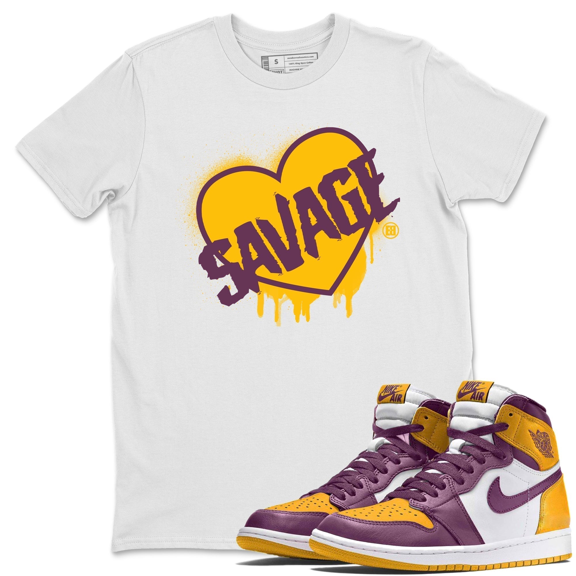 Jordan 1 Brotherhood Sneaker Matching T-Shirt Savage Love Sneaker Tees Jordan 1 Brotherhood Sneaker Release Tees Crew Neck Tees