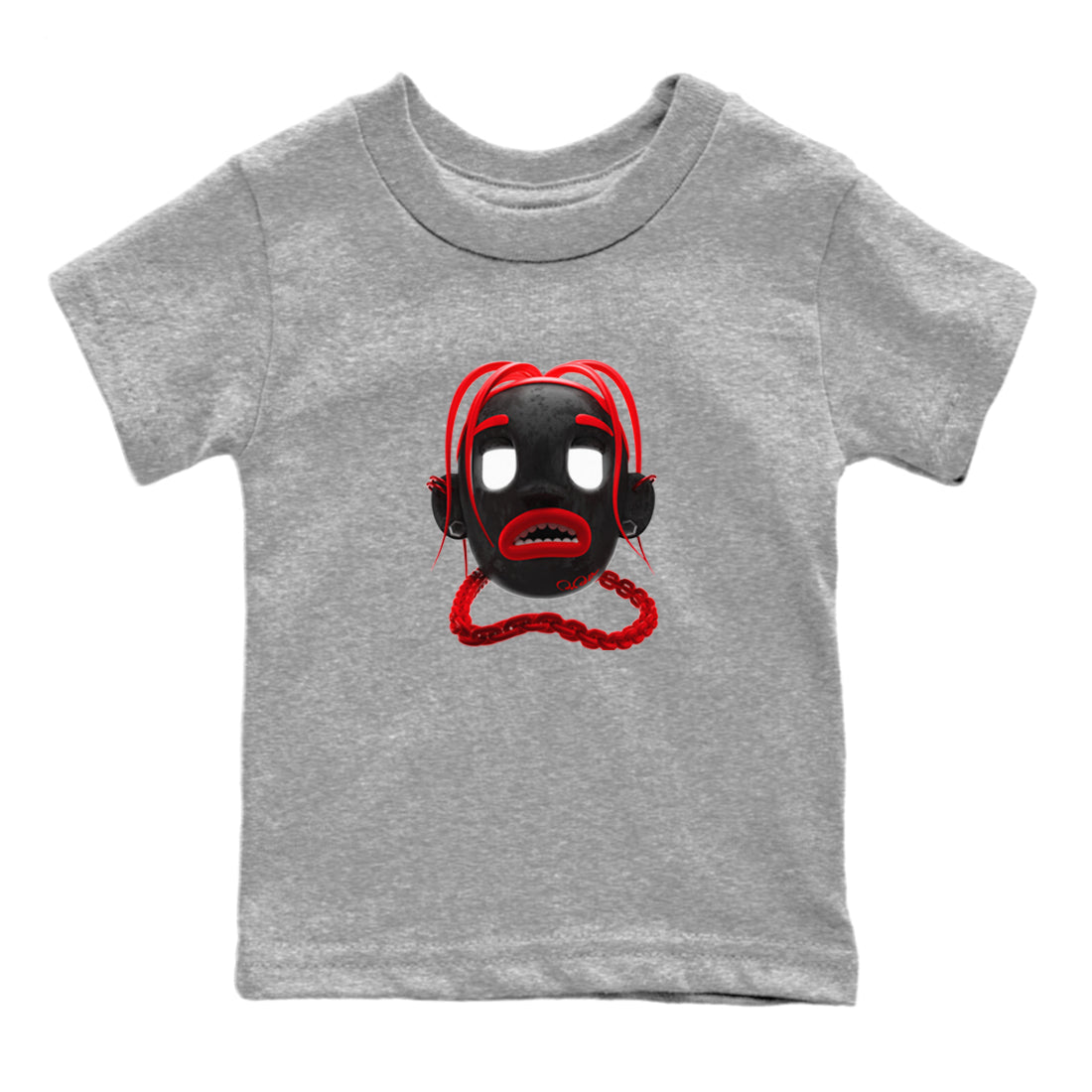 Air Jordan 6 Toro Bravo Sneaker Match Tees Goosebumps Boy Streetwear Sneaker Shirt 3D Graphic Design Shirts AJ6 Toro Bravo Sneaker Release Tees Kids Shirts Heather Grey 2