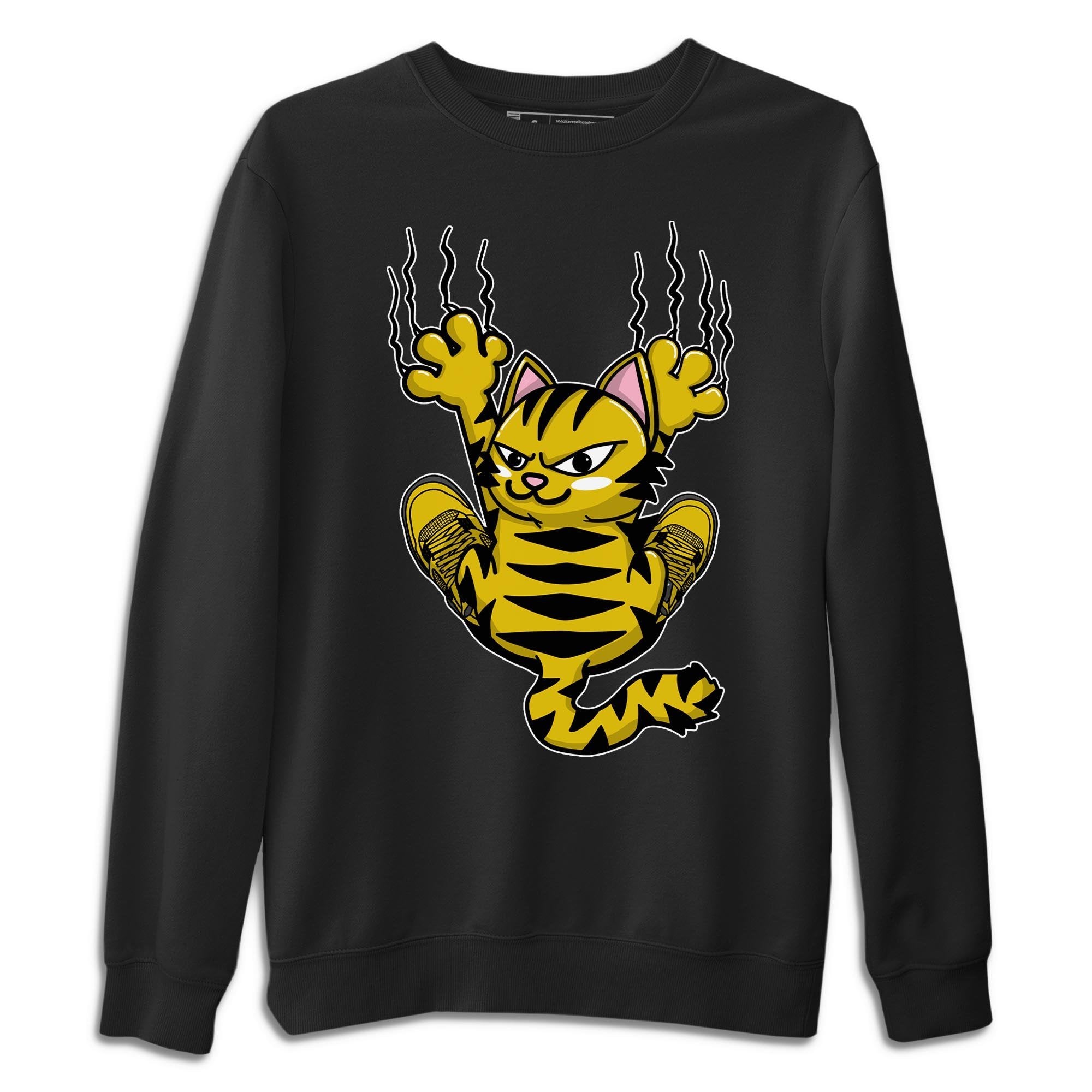 Jordan 4 Lightning Shirt To Match Jordans Scratching Cat Sneaker Tees Jordan 4 Lightning Drip Gear Zone Sneaker Matching Clothing Unisex Shirts