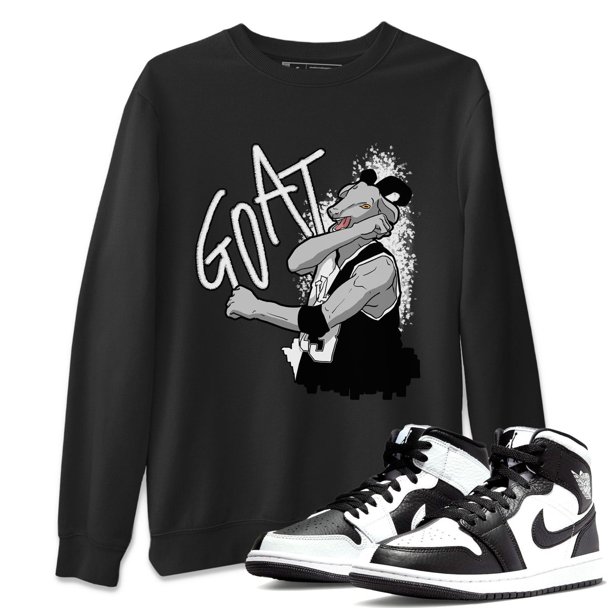 Jordan 1 Homage Sneaker Matching T-Shirt Screaming Goat Sneaker Tees Jordan 1 Homage Sneaker Release Tees Crew Neck Tees