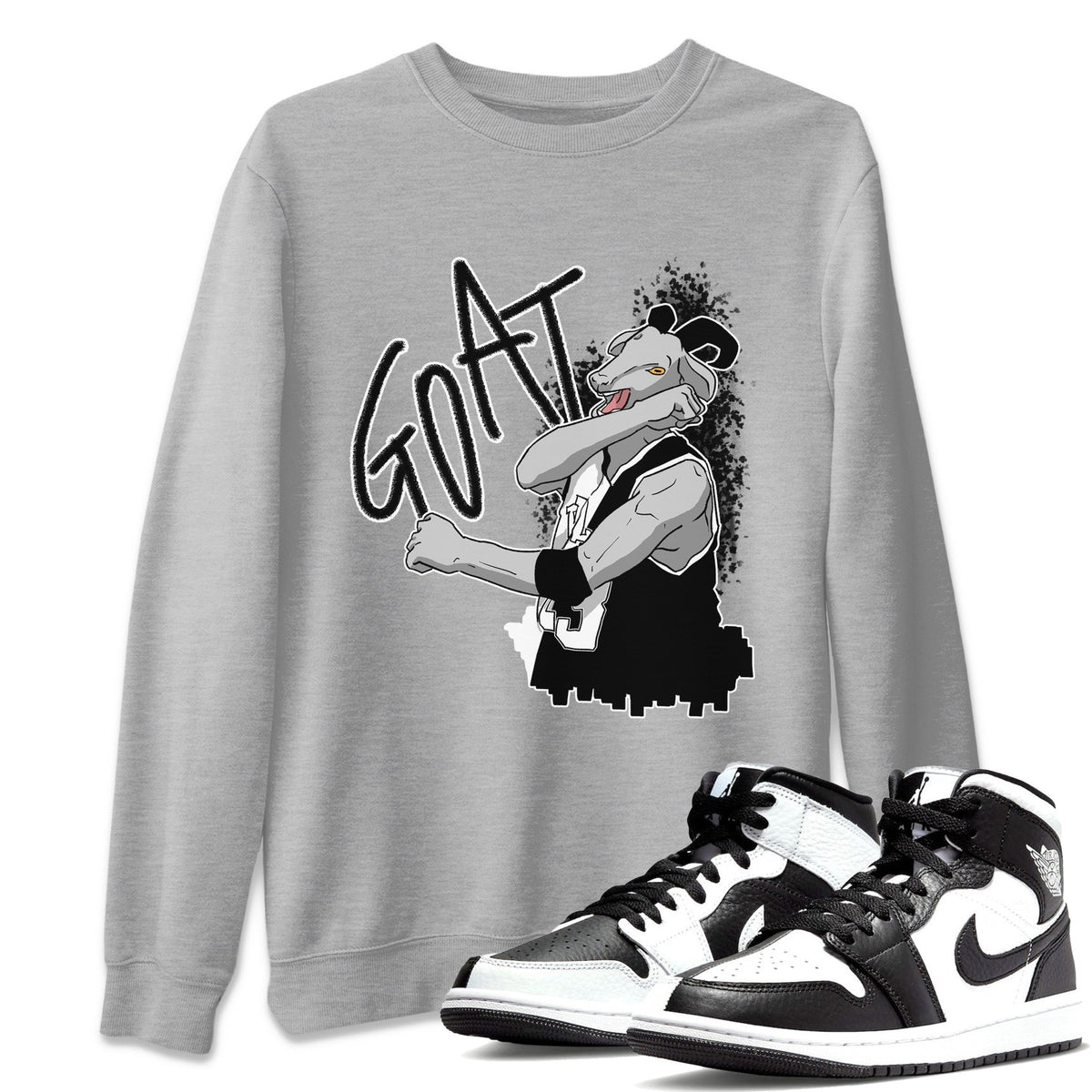 Jordan 1 Homage Sneaker Matching T-Shirt Screaming Goat Sneaker Tees Jordan 1 Homage Sneaker Release Tees Crew Neck Tees