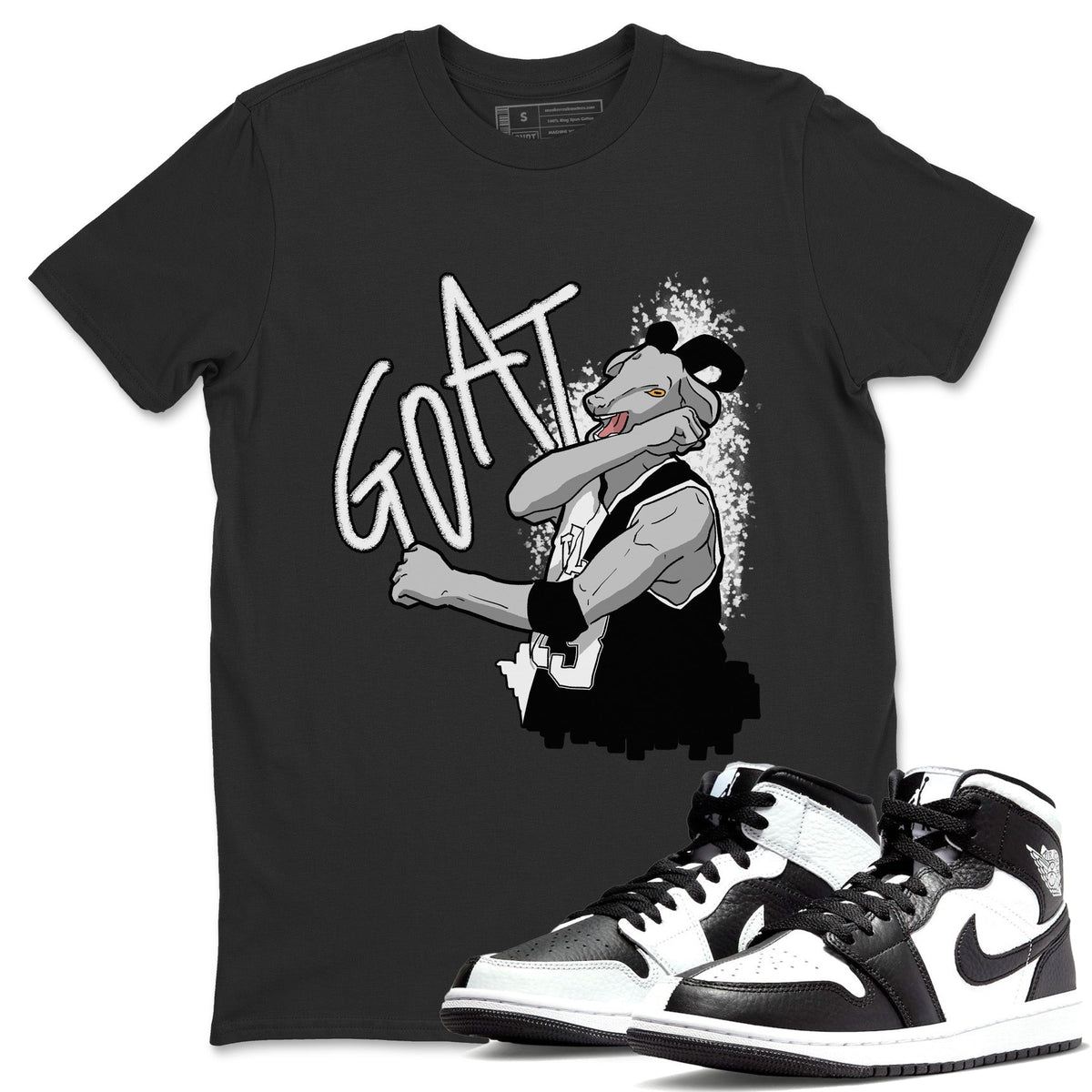 Jordan 1 Homage Sneaker Matching T-Shirt Screaming Goat Sneaker Tees Jordan 1 Homage Sneaker Release Tees Crew Neck Tees