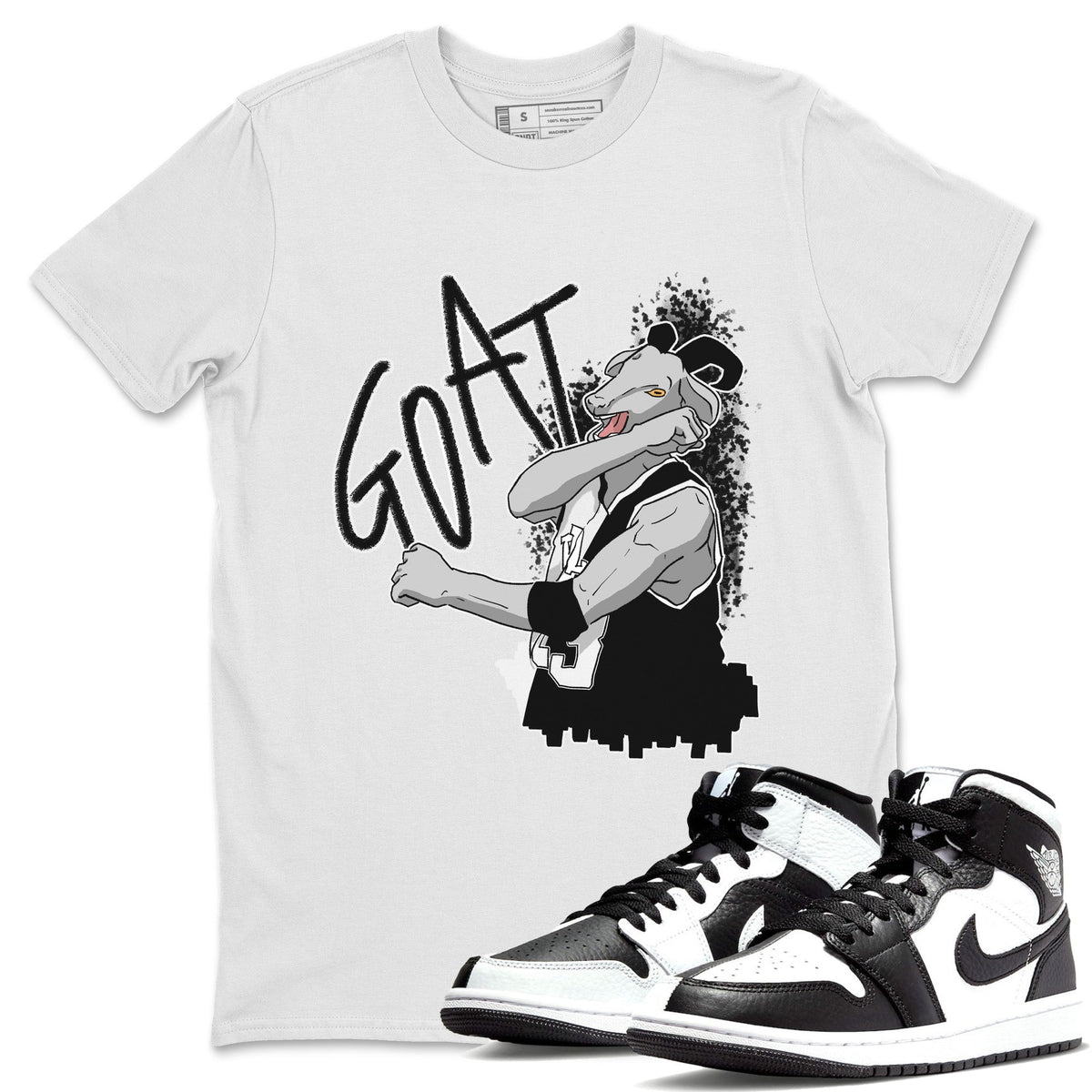 Jordan 1 Homage Sneaker Matching T-Shirt Screaming Goat Sneaker Tees Jordan 1 Homage Sneaker Release Tees Crew Neck Tees