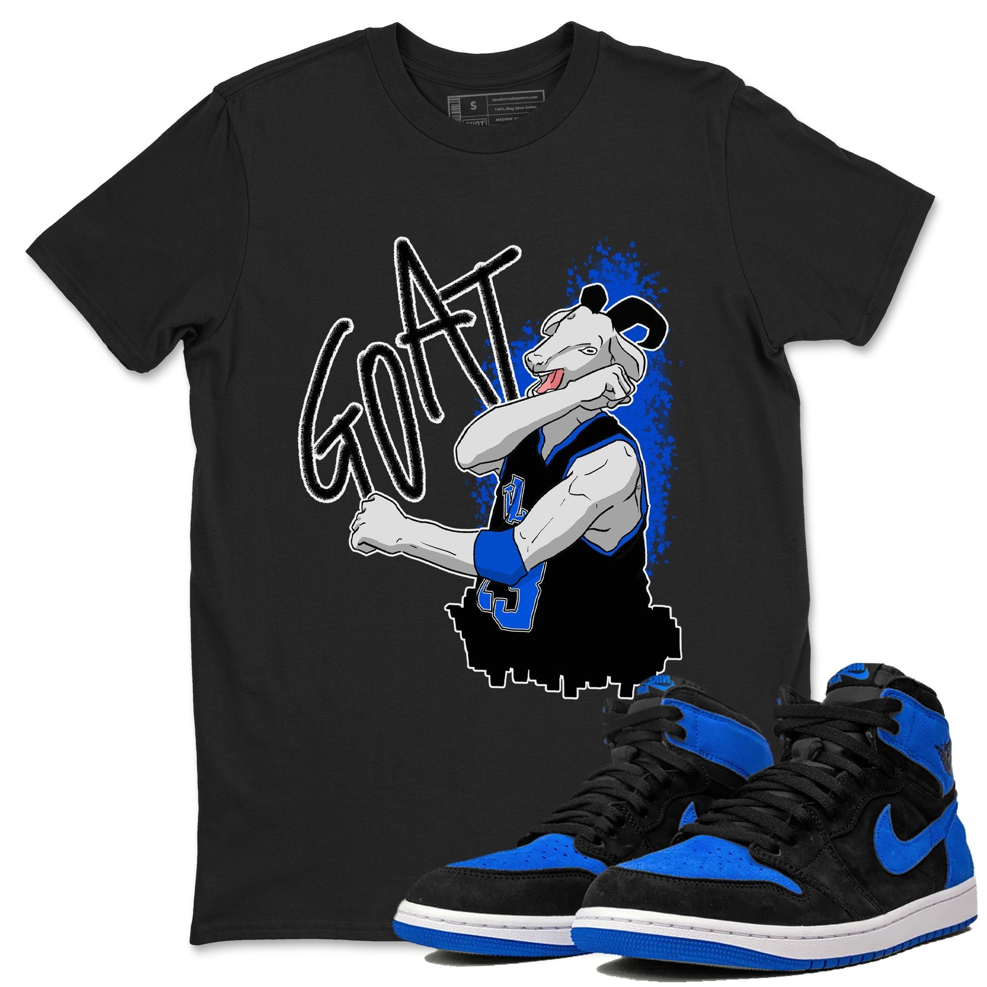 Jordan 1 High OG Royal Reimagined shirt to match jordans Screaming Goat sneaker tees Air Jordan 1 Royal Reimagined Drip Gear Zone Crew Neck T-ShirtUnisex Black 1 T-Shirt