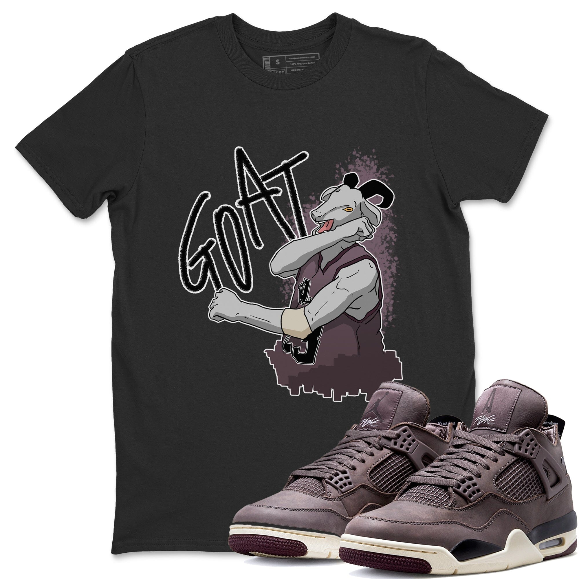Jordan 4 A Ma Maniere Sneaker Matching T-Shirt Screaming Goat Sneaker Tees Jordan 4 A Ma Maniere Sneaker Release Tees Crew Neck Tees