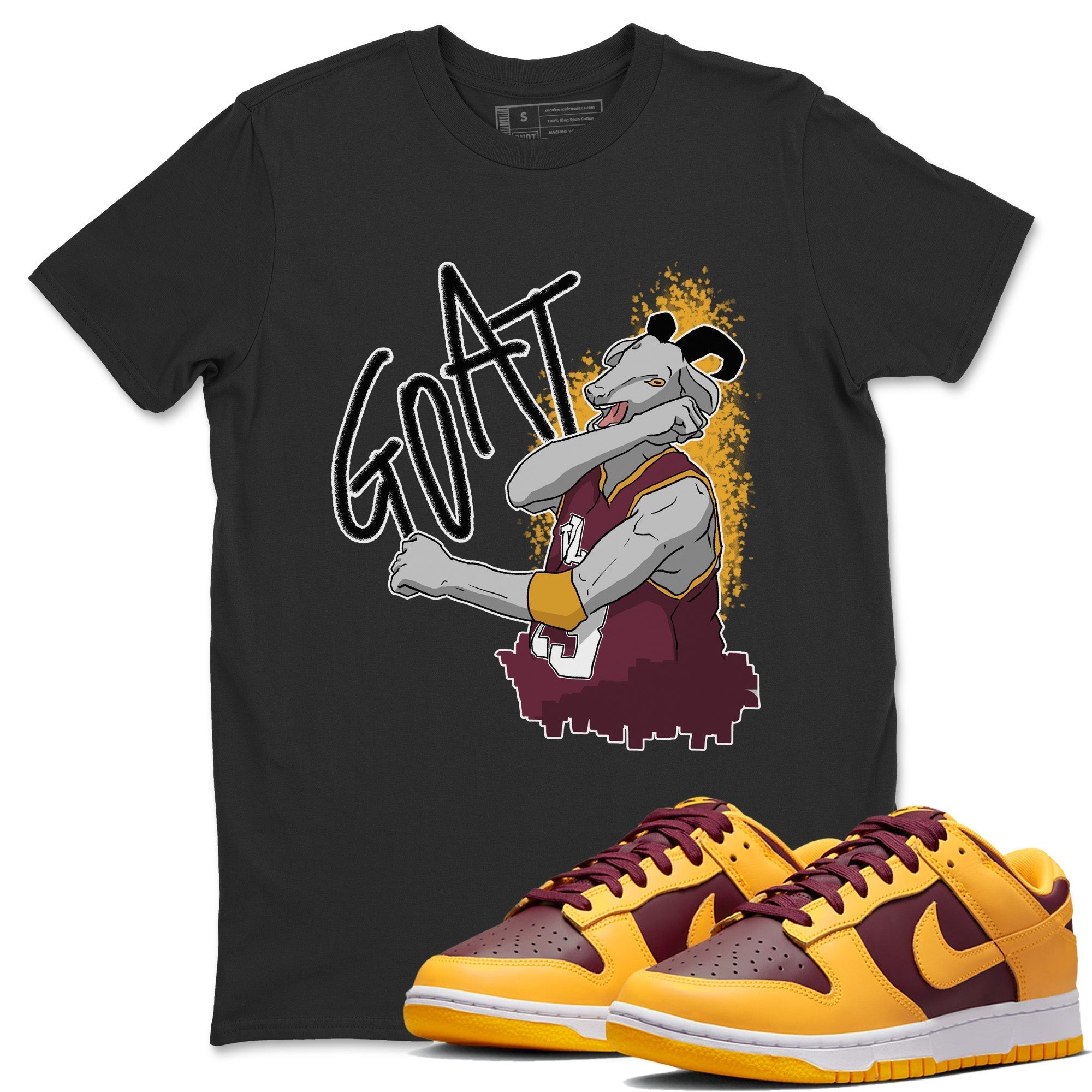 Dunk Arizona State Sneaker Match Tees Screaming Goat Sneaker Tees Dunk Arizona State Jordan to match sneaker T-Shirt Crew Neck Shirts