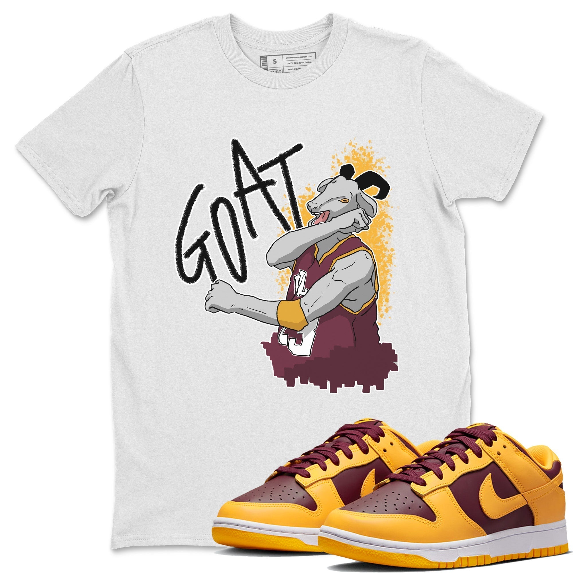Dunk Arizona State Sneaker Match Tees Screaming Goat Sneaker Tees Dunk Arizona State Jordan to match sneaker T-Shirt Crew Neck Shirts