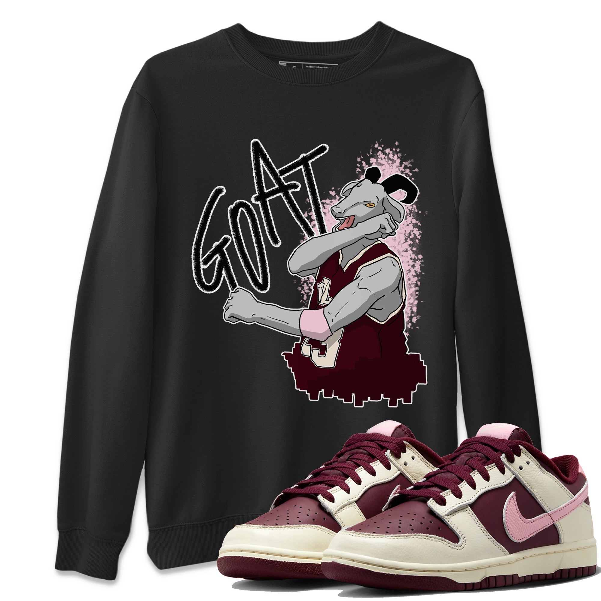 Dunk Valentines Day Sneaker Match Tees Screaming Goat Sneaker Tees Dunk Valentines Day Jordan to match sneaker T-Shirt Crew Neck Shirts