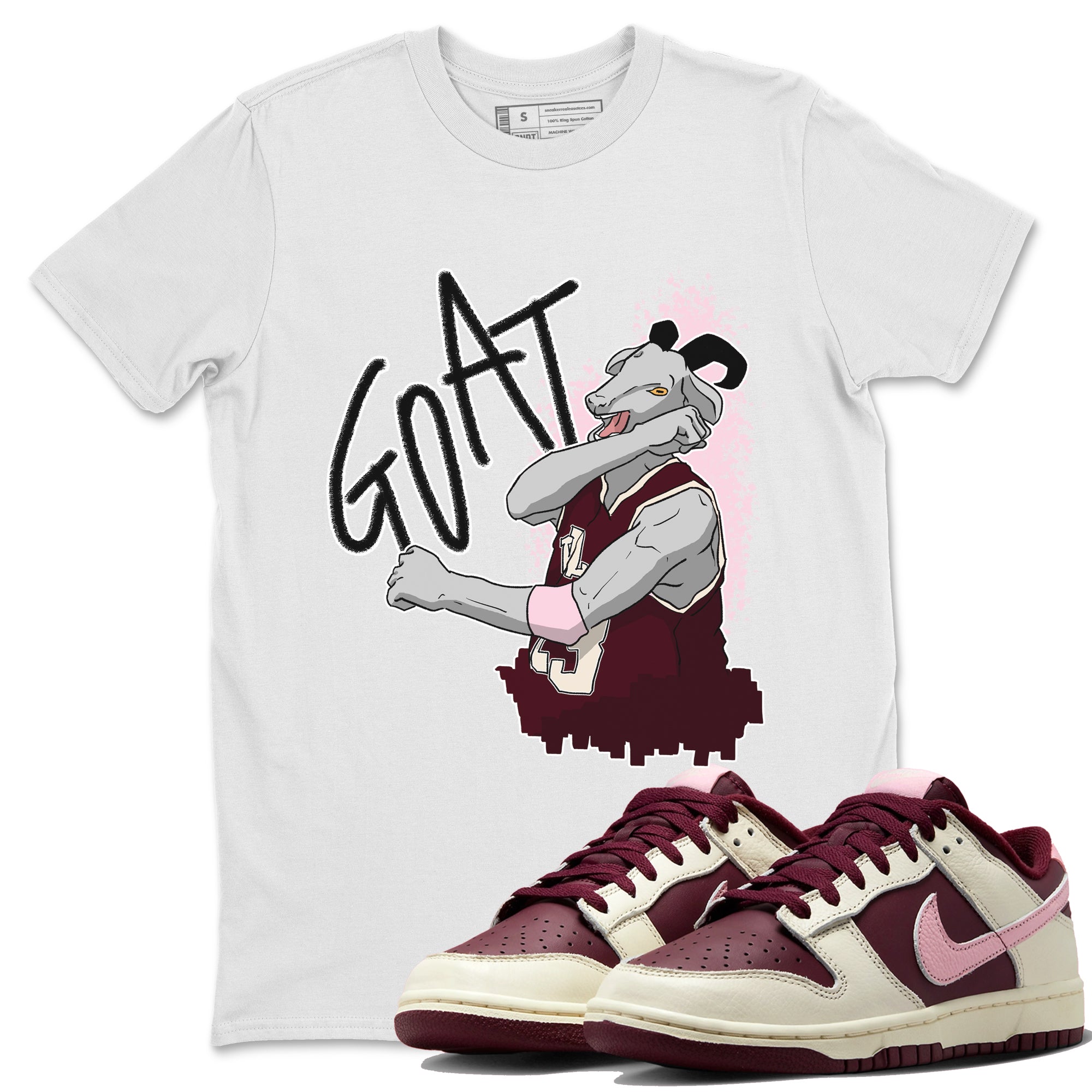 Dunk Valentines Day Sneaker Match Tees Screaming Goat Sneaker Tees Dunk Valentines Day Jordan to match sneaker T-Shirt Crew Neck Shirts