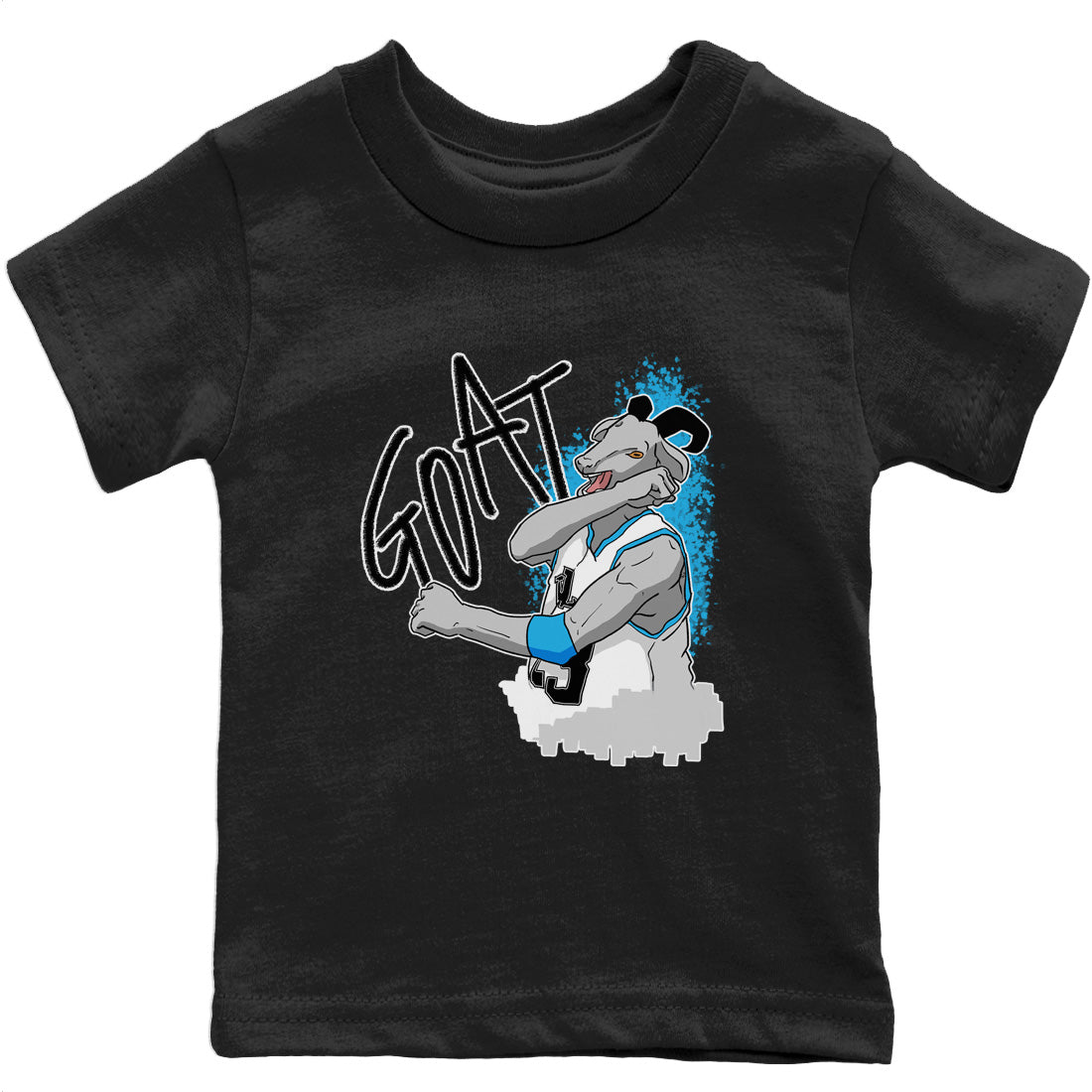 Jordan 1 Powder Blue Sneaker Matching T-Shirt Screaming Goat Sneaker Tees Jordan 1 Powder Blue Sneaker Release Tees Kids Shirts