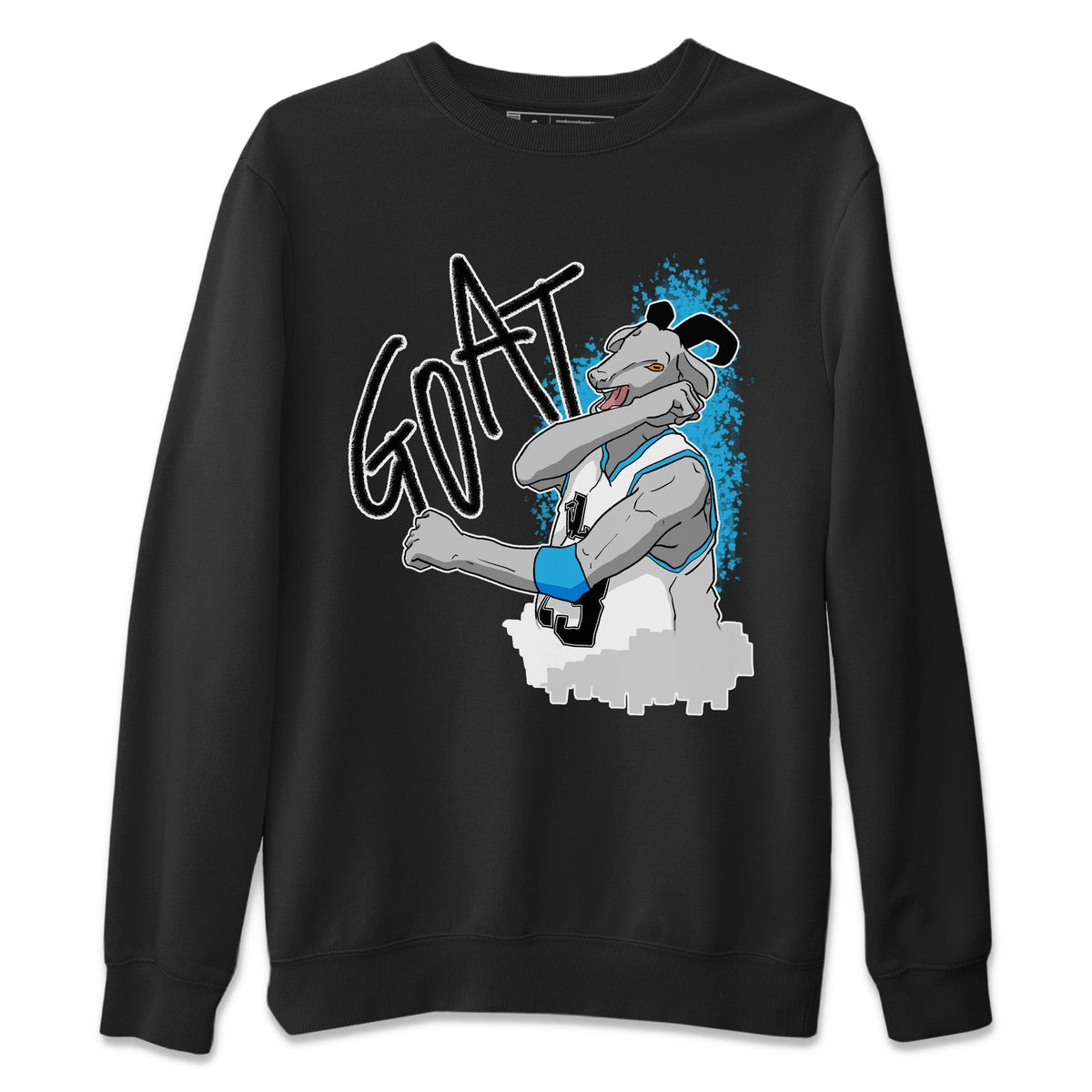 Jordan 1 Powder Blue Sneaker Matching T-Shirt Screaming Goat Sneaker Tees Jordan 1 Powder Blue Sneaker Release Tees Crew Neck Tees
